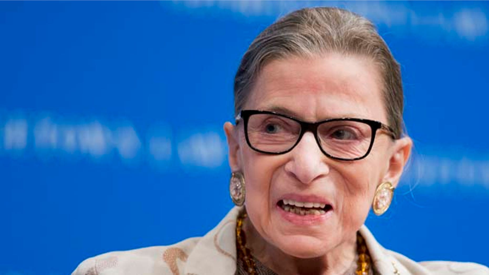 Feb. 4, 2015: Supreme Court Justice Ruth Bader Ginsburg speaks at a lecture in Washington.