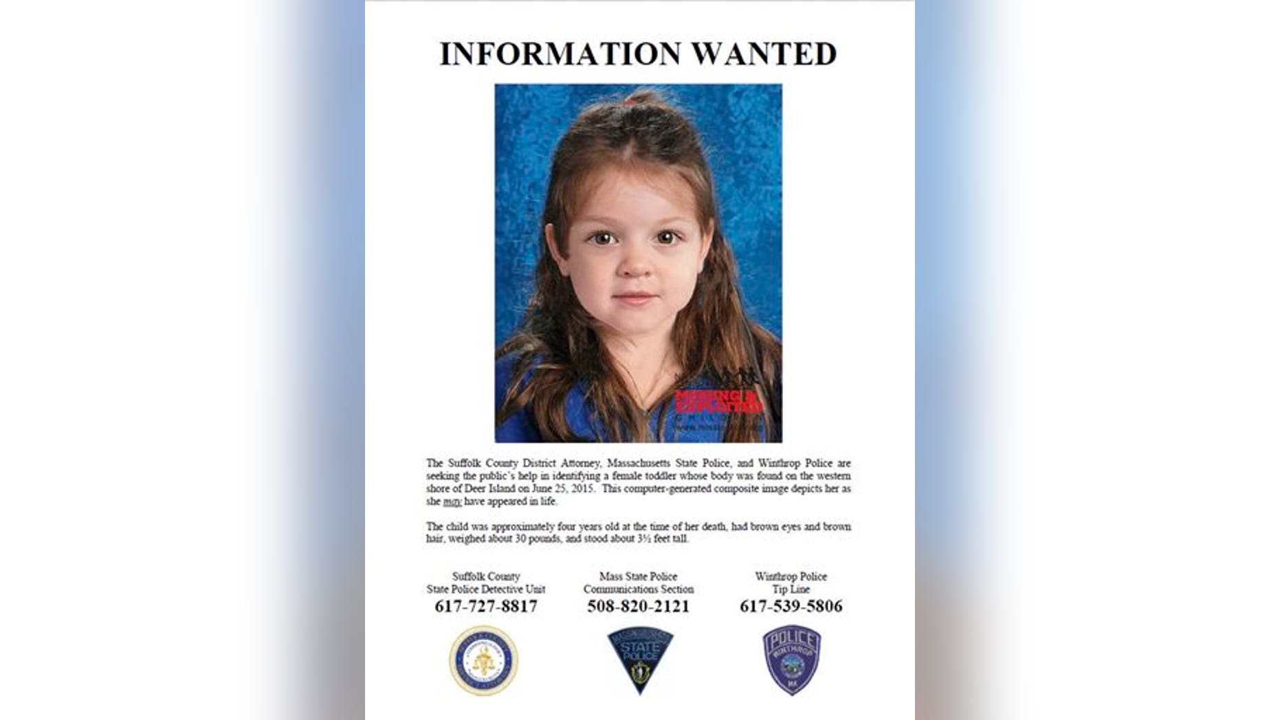 Computer-generated composite image depicting the possible likeness of 'Baby Doe.'