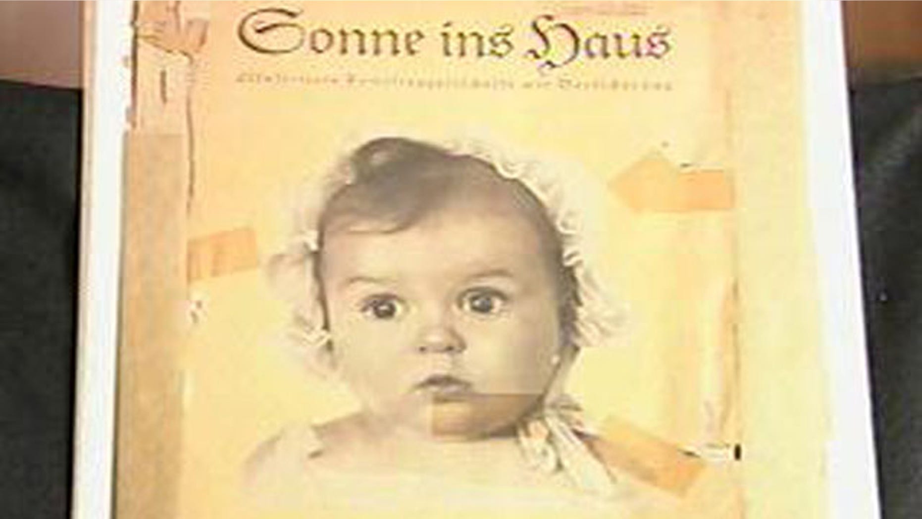 A picture of Hessy Taft as a baby that was featured in a Nazi magazine, as shown in an image excerpted from the video testimony of Hessy Taft’s testimony courtesy of USC Shoah Foundation.