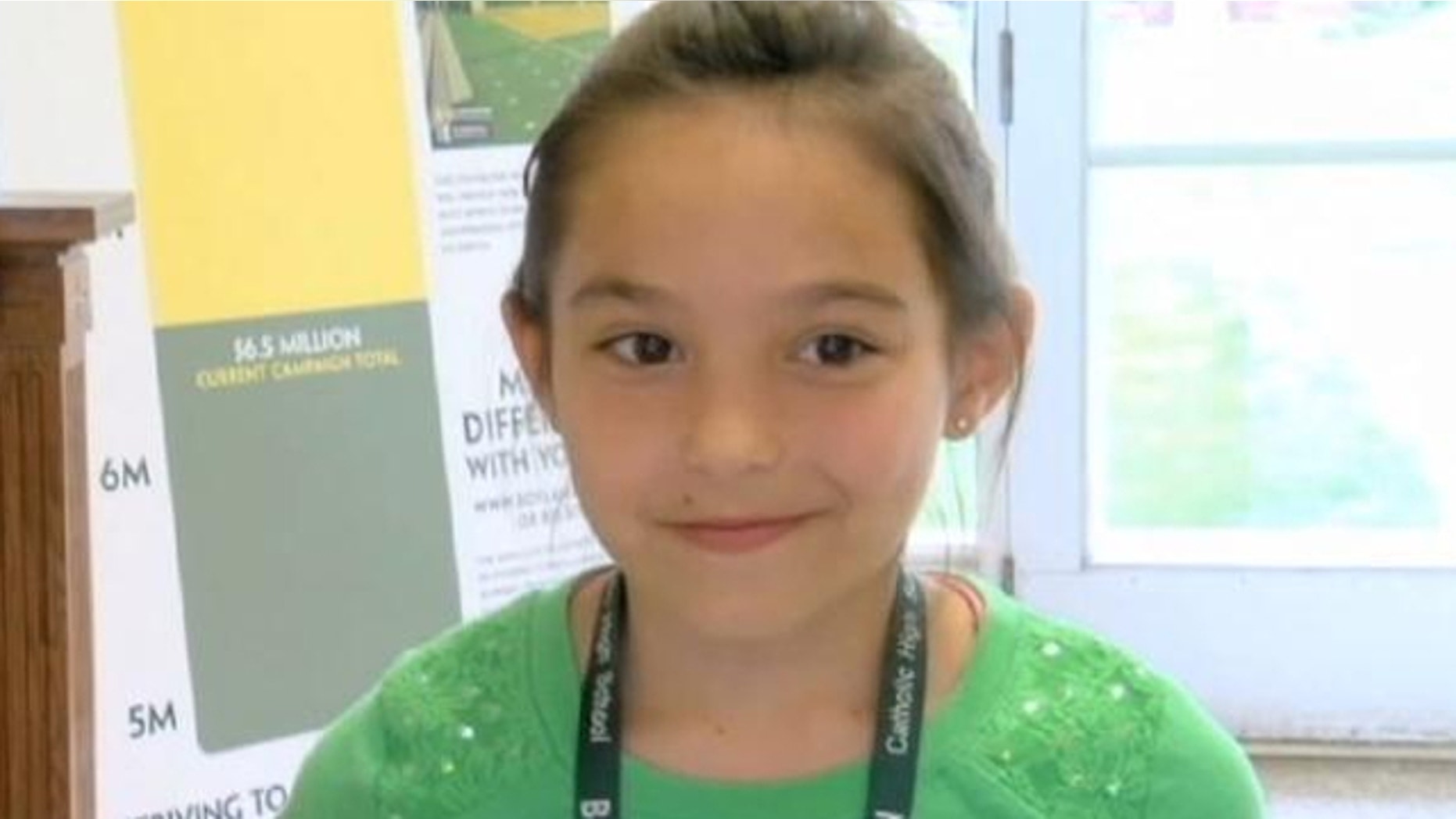 UNDATED: Kylie Wicker, 9, will be presented with a 3-D-printed prosthetic hand made by students at Boylan Catholic High School in Rockford, Ill.