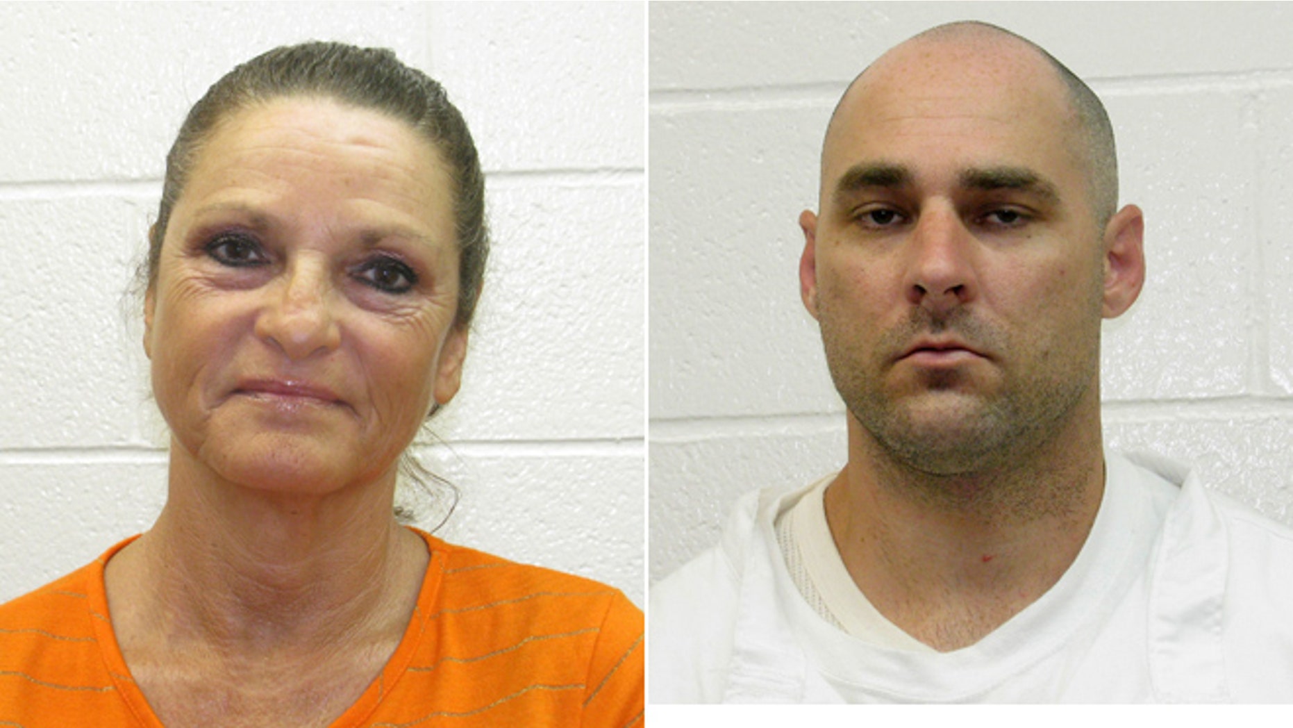 Glenda Estell, left, was arrested Friday for allegedly assisting in Derrick Estell's escape from the Garland County Detention Center on July 28, 2013.