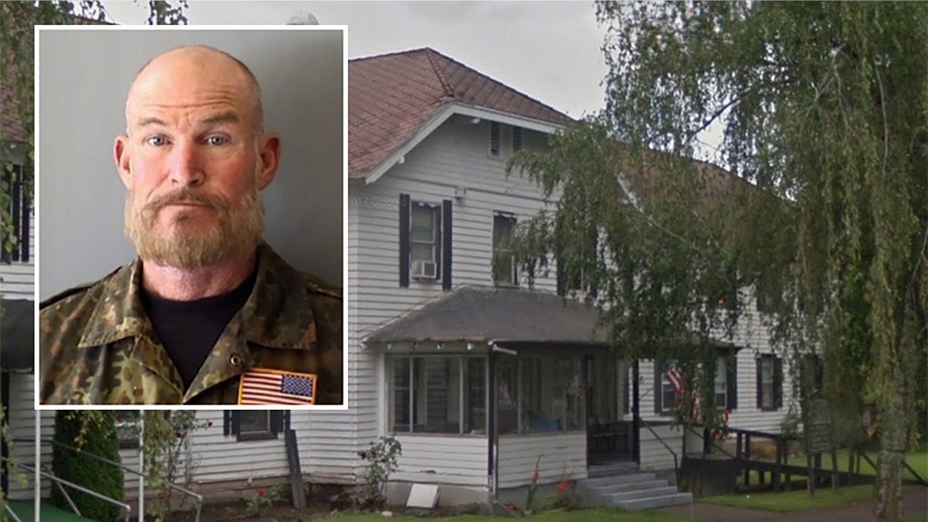 Glenn Adams, 58, left, turned himself in last week for the 1986 murder of Russell Haines at the Oregon Way Hotel, pictured.