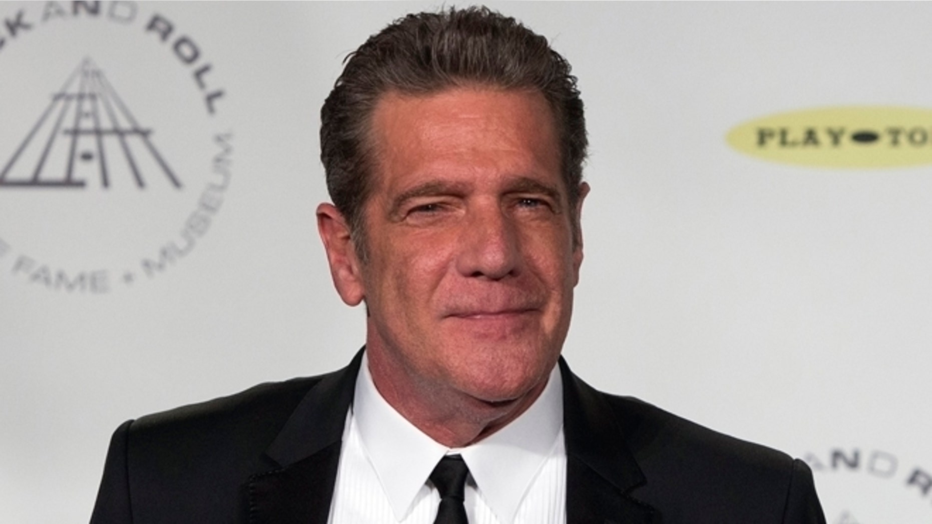 April 10, 2014: Musician Glenn Frey poses for pictures during the 29th annual Rock and Roll Hall of Fame Induction Ceremony at the Barclays Center in Brooklyn, New York.