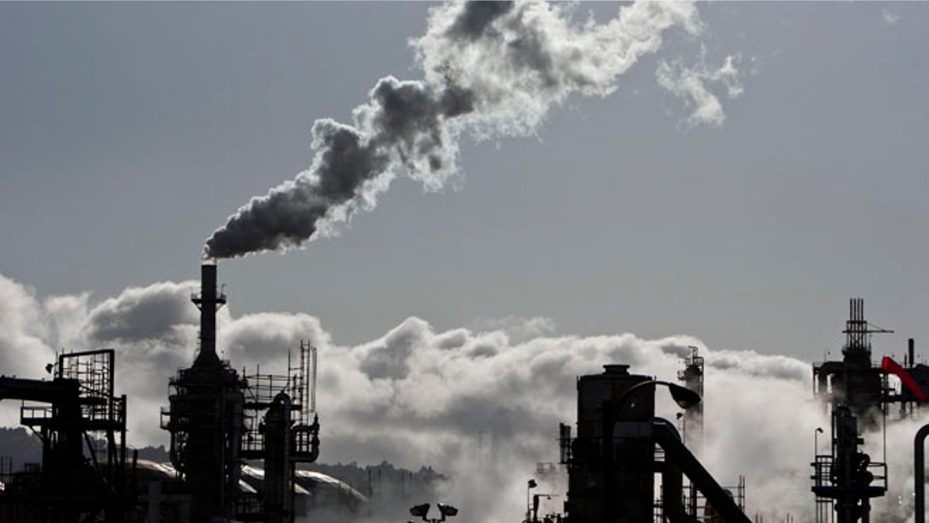 March 24, 2012: Smoke is released into the sky at a refinery in Wilmington, California. (Reuters)