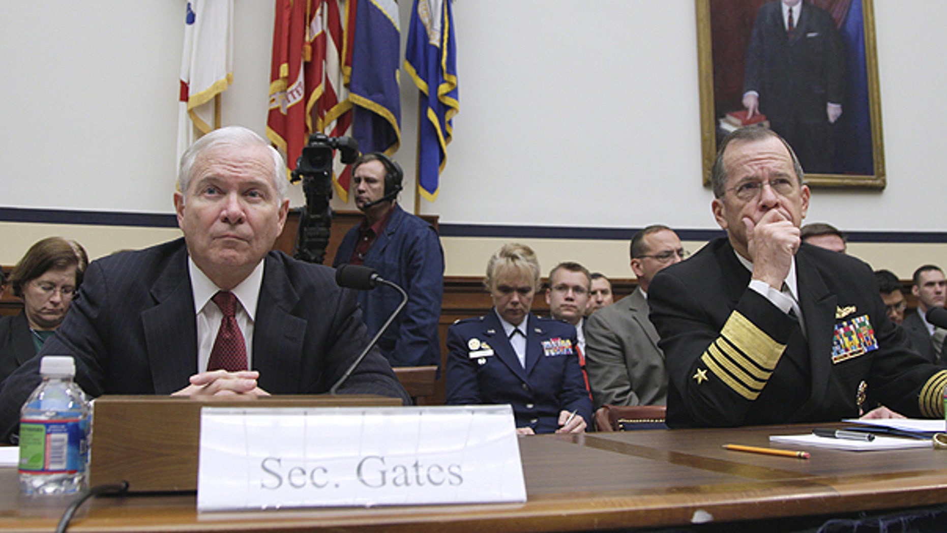 March 31: Defense Secretary Robert Gates,, left, and Joint Chiefs Chairman Adm. Michael Mullen testify on Capitol Hill in Washington before the House Armed Services Committee hearing on military operations in Libya.