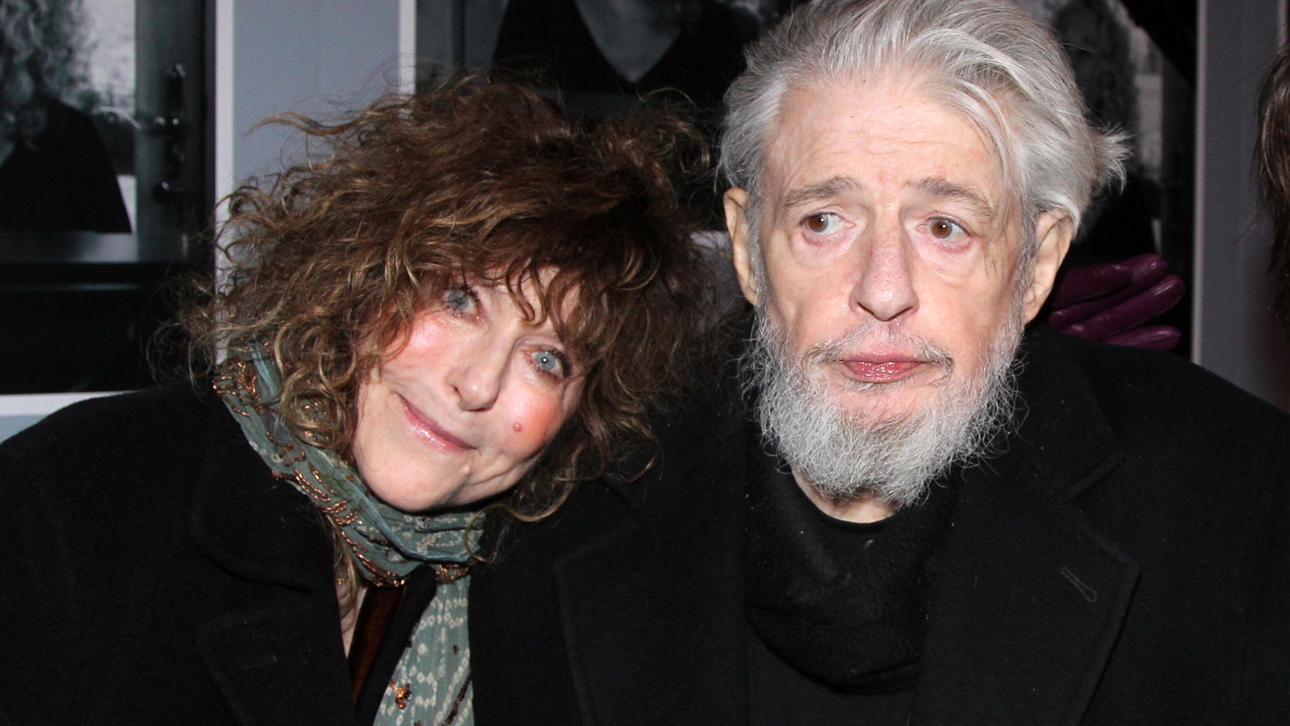 This undated image released by The O and M Company shows lyricist Gerry Goffin with his wife Michelle at the opening night of "Beautiful: The Carole King Musical," in New York.