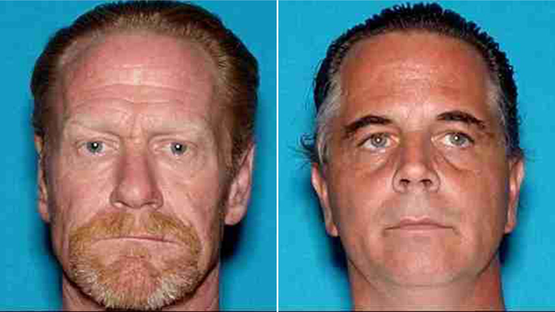 This image provided by the Siskiyou County Sheriff's office shows Scott Wayne Bailey and David Dean Johnson.