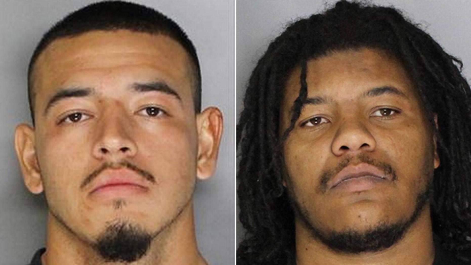 Juan Gomez, left, and Jamaral Lee were arrested after a Sacramento cop was assaulted outside of his cruiser.
