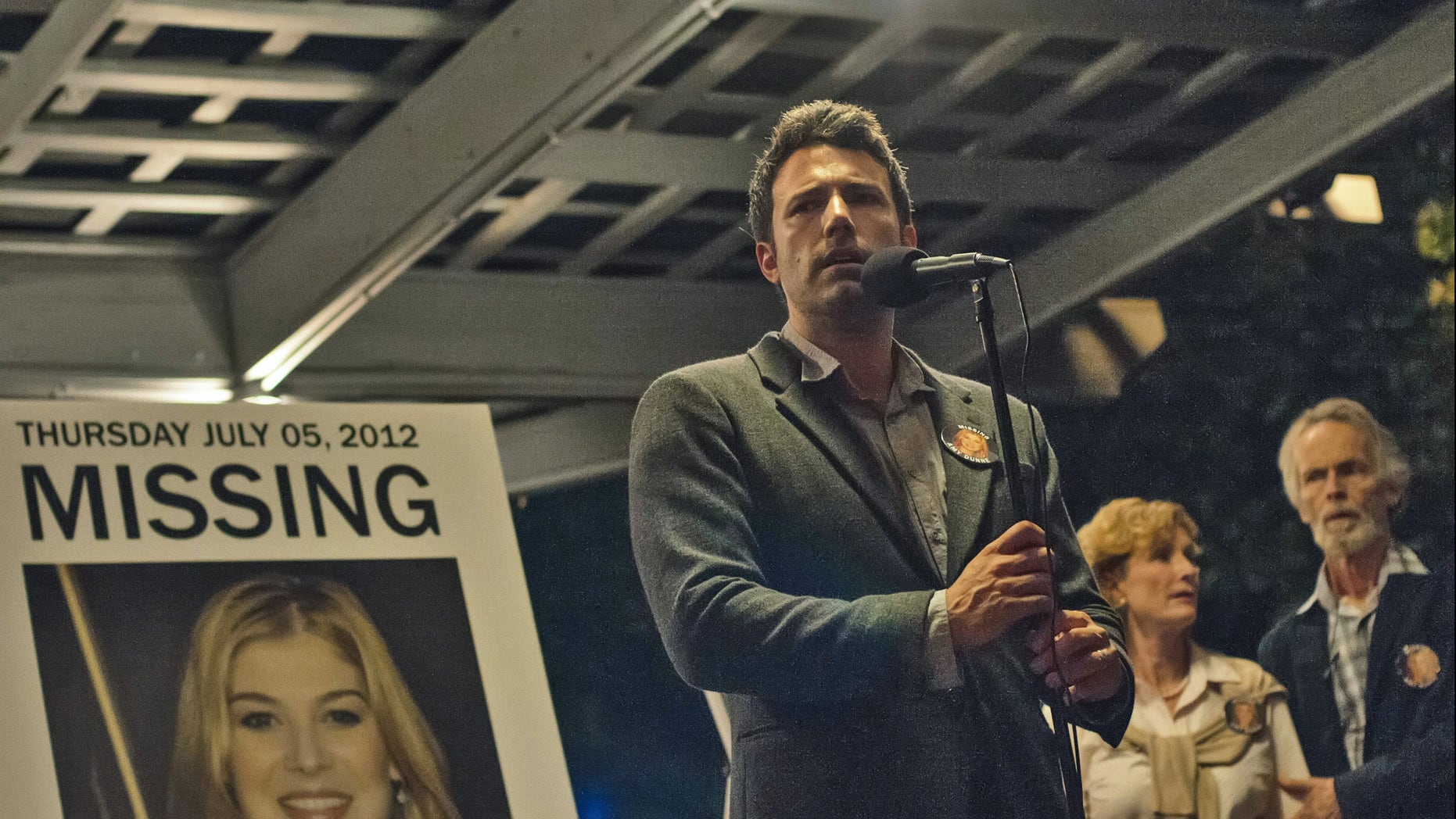 This image released by 20th Century Fox shows Ben Affleck in a scene from "Gone Girl." The film will make its world premiere as the opening night film at the 52nd New York Film Festival. The Film Society of Lincoln Center announced Thursday, July 17, 2014, that the highly anticipated adaption of Gillian Flynns best-selling novel will kick off the festival on September 26. The 20th Century Fox thriller, which stars Ben Affleck and Rosamund Pike, will premiere in theaters shortly after on October 3. (AP Photo/20th Century Fox, Merrick Morton)