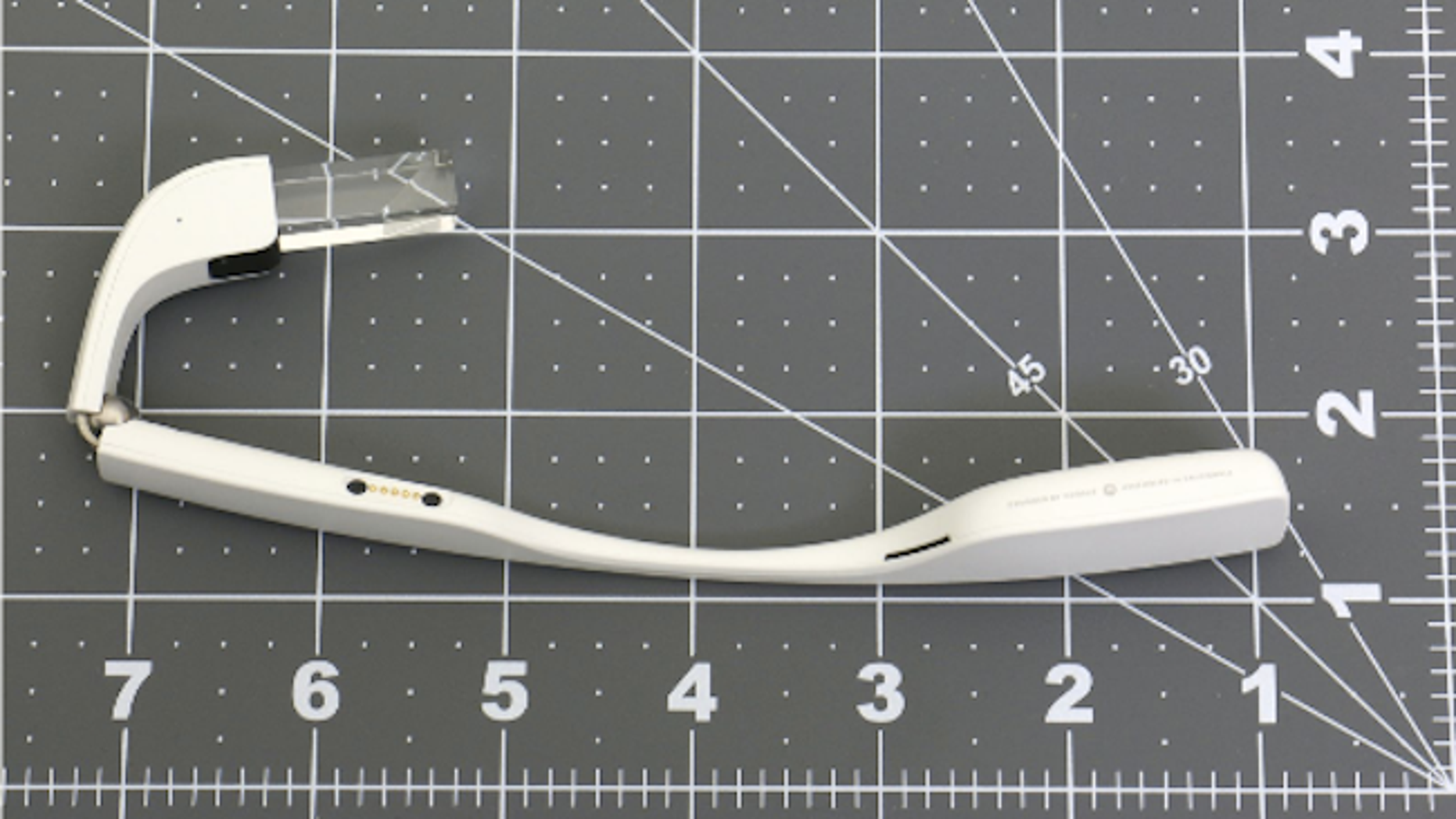 A prototype of the latest rendition of Google Glass. (Google)