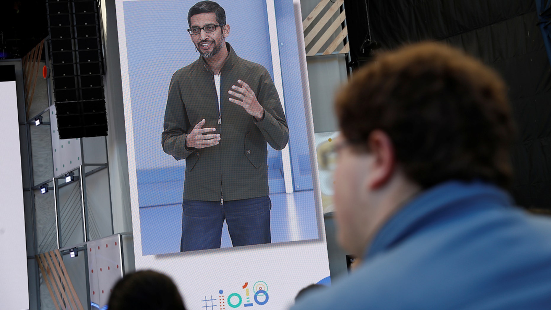 Google CEO Sundar Pichai speaks on stage during the annual Google I/O developers conference in Mountain View, California, May 8, 2018. REUTERS/ Stephen Lam - RC1B33817D70