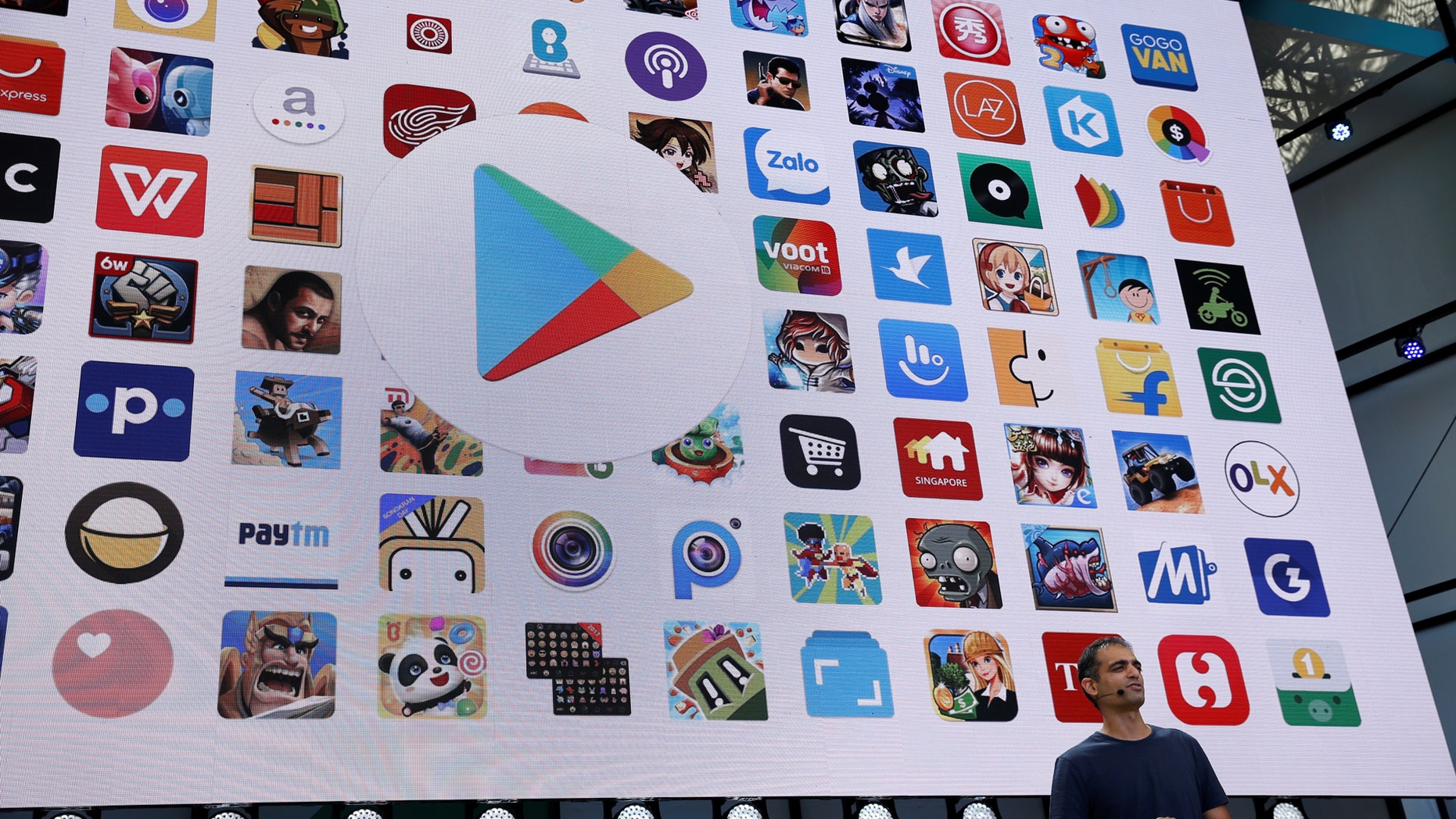 File photo: Sameer Samat, vice president of product management, Android and Google Play, speaks on stage during the annual Google I/O developers conference in San Jose, California, U.S., May 17, 2017. (REUTERS/Stephen Lam)