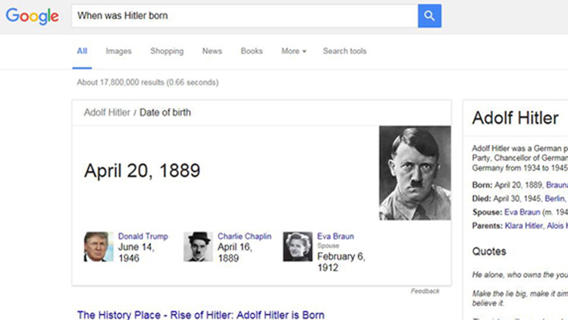 (Screenshot from www.google.com)