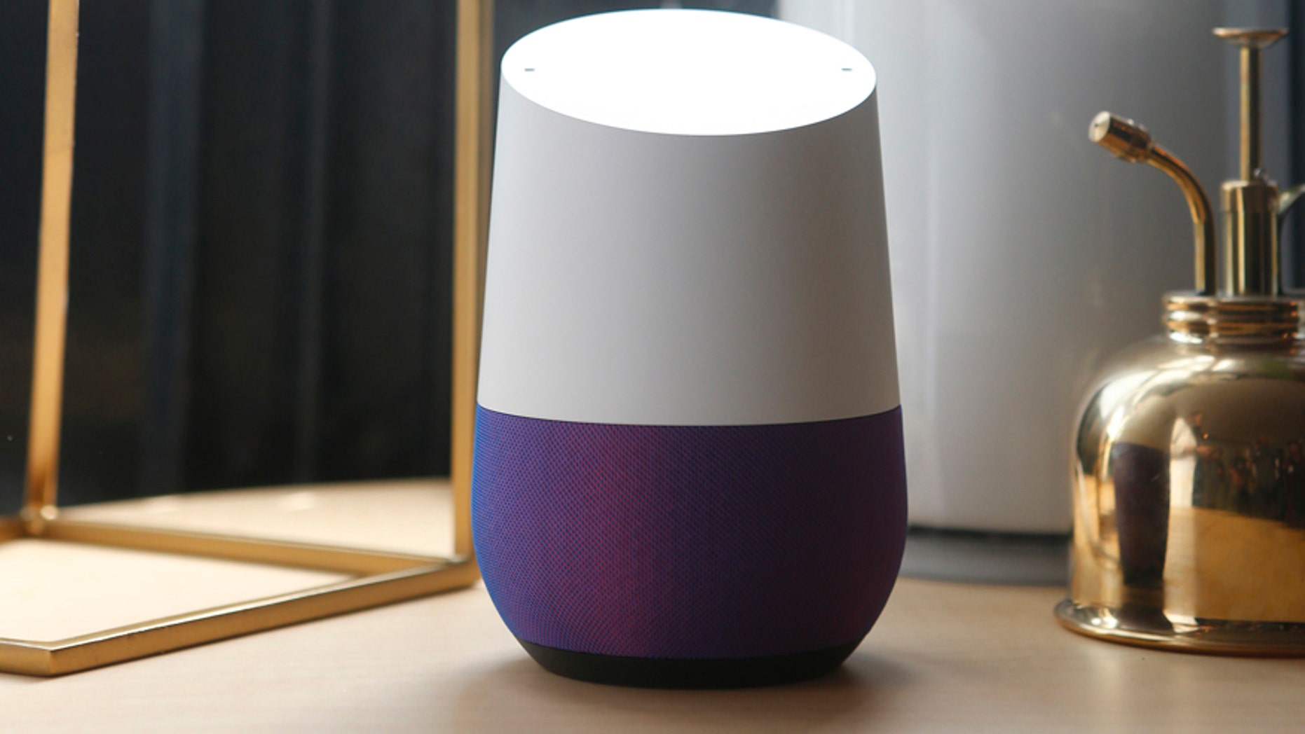 Google Home is displayed during the presentation of new Google hardware in San Francisco, California, U.S. Oct. 4, 2016. (REUTERS/Beck Diefenbach)