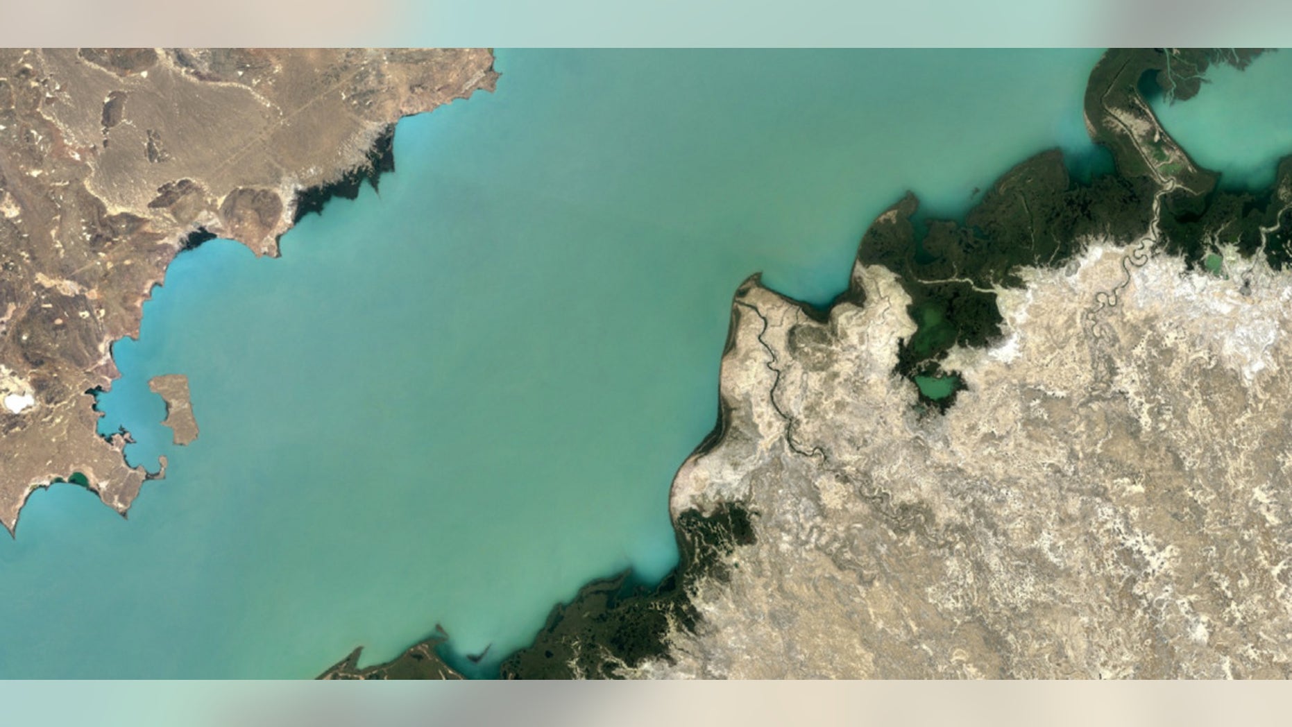 Lake Balkhash, Kazakhstan (Google Earth).