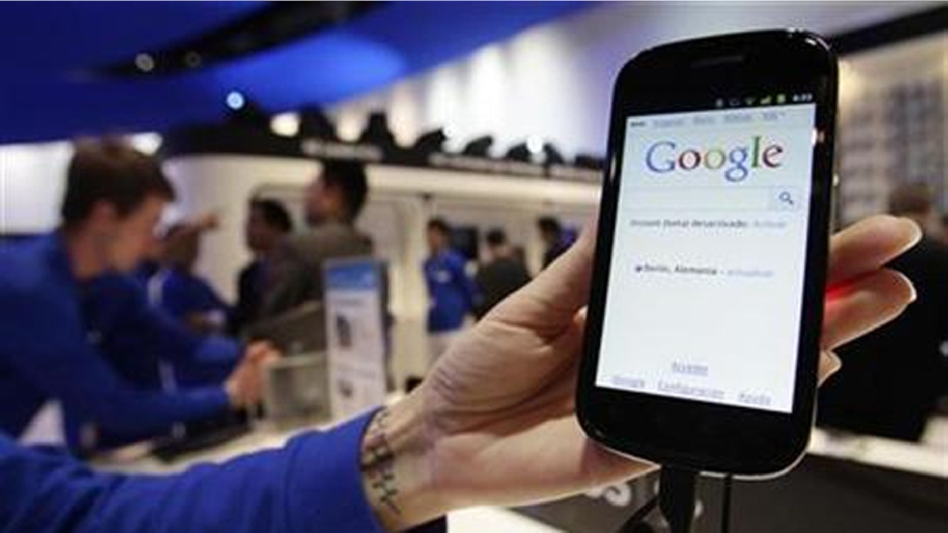 Samsung's Nexus S mobile phone, the first smartphone to use the Android 2.3 ''Gingerbread'' operating system, is displayed at the GSMA Mobile World Congress in Barcelona February 15, 2011.