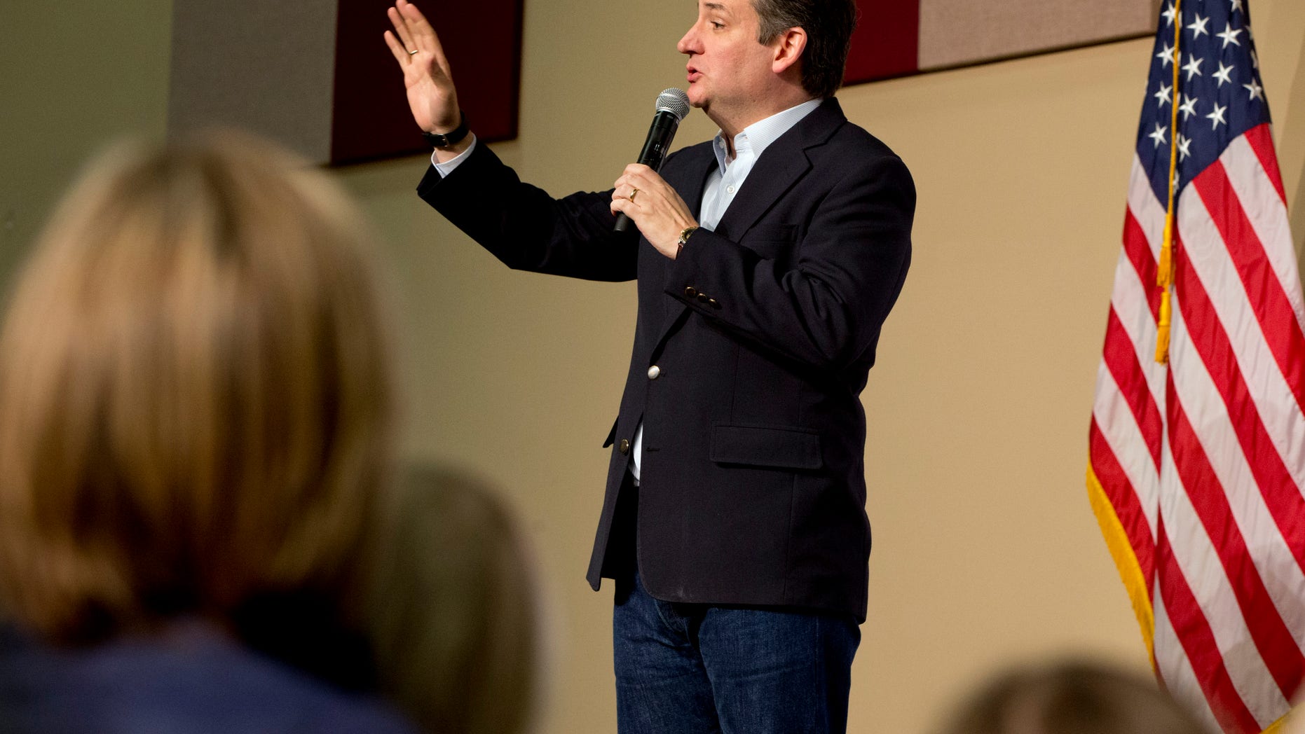 Feb 15, 2016: Republican presidential candidate Sen. Ted Cruz, R-Texas, speaks at a rally at the Southeastern Institute of Manufacturing & Technology in Florence, S.C.