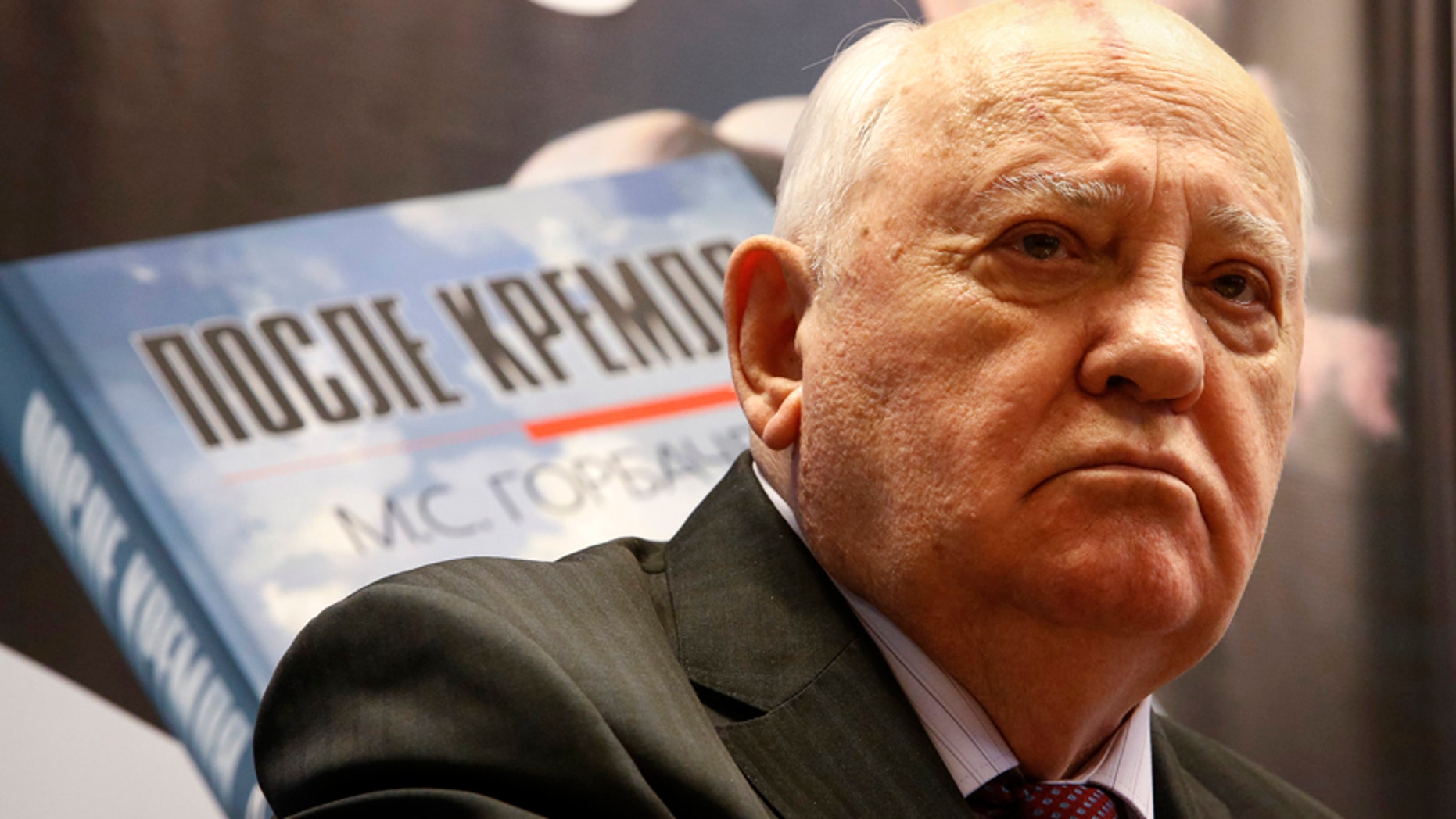 Dec. 24, 2014: Former Soviet president Mikhail Gorbachev looks on during a presentation of his new book "After Kremlin" in Moscow.