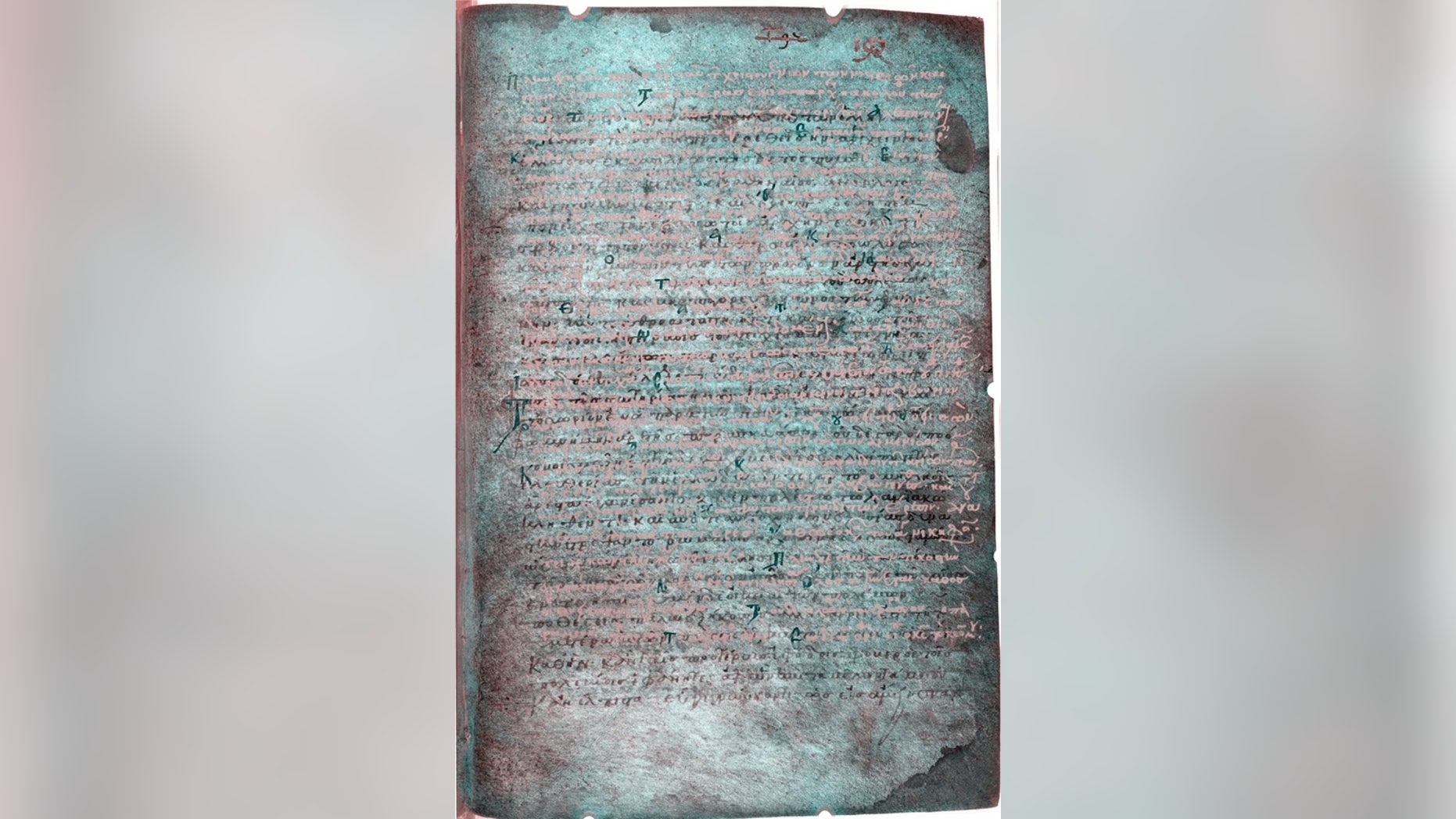 Researchers used spectral imaging to read the writing on this fragment, which details the third-century Thermopylae battle.