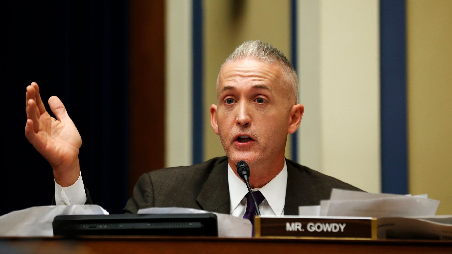 Sept. 30, 2014: Rep. Trey Gowdy questions U.S. Secret Service Director Julia Pierson during a House Oversight and Government Reform Committee hearing in Washington.