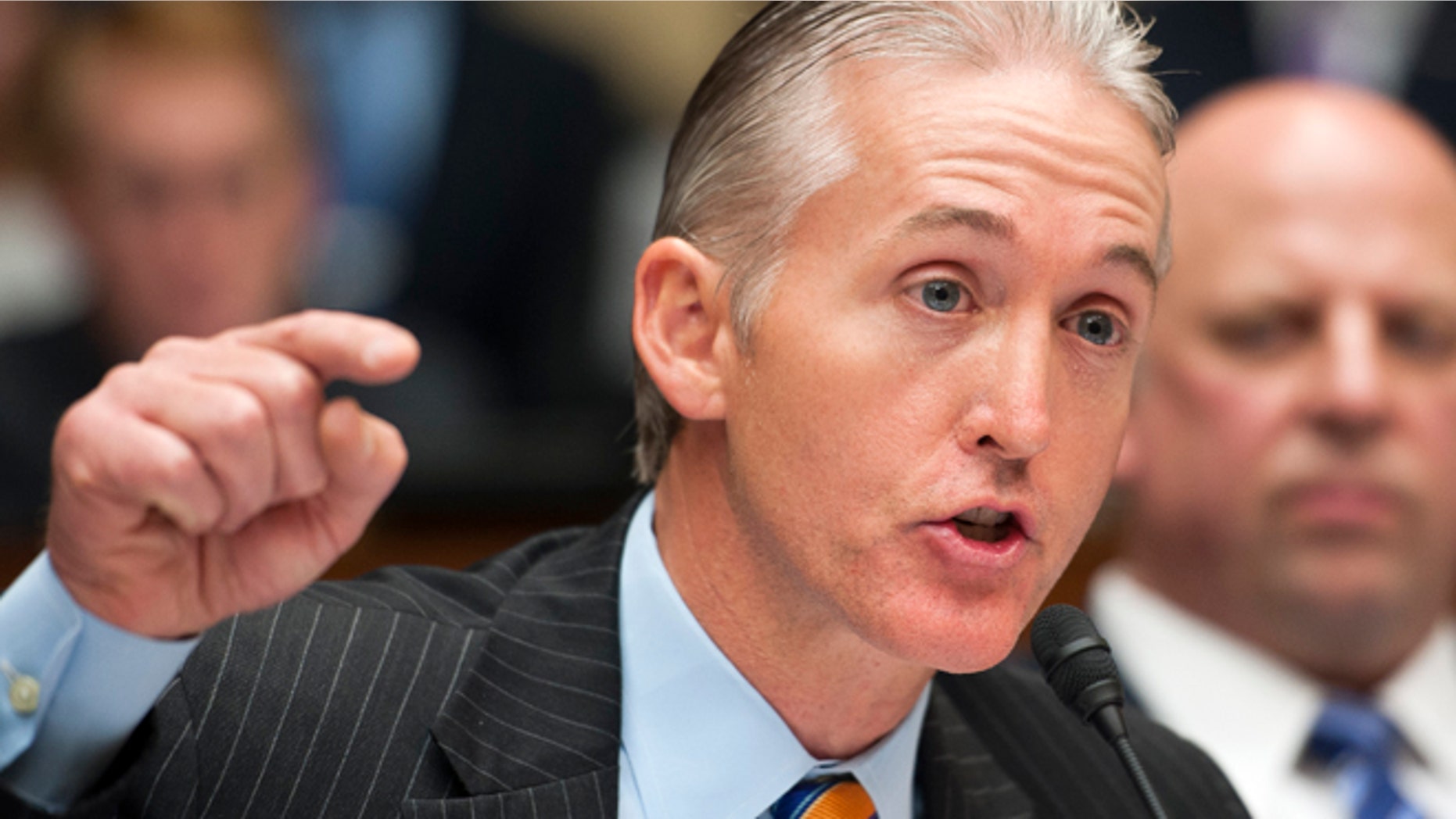 FILE: May 8, 2014: Rep. Trey Gowdy, R-S.C., questions a witness during the House Oversight and Government Reform Committee's hearing on Benghazi on Capitol Hill in Washington, D.C.