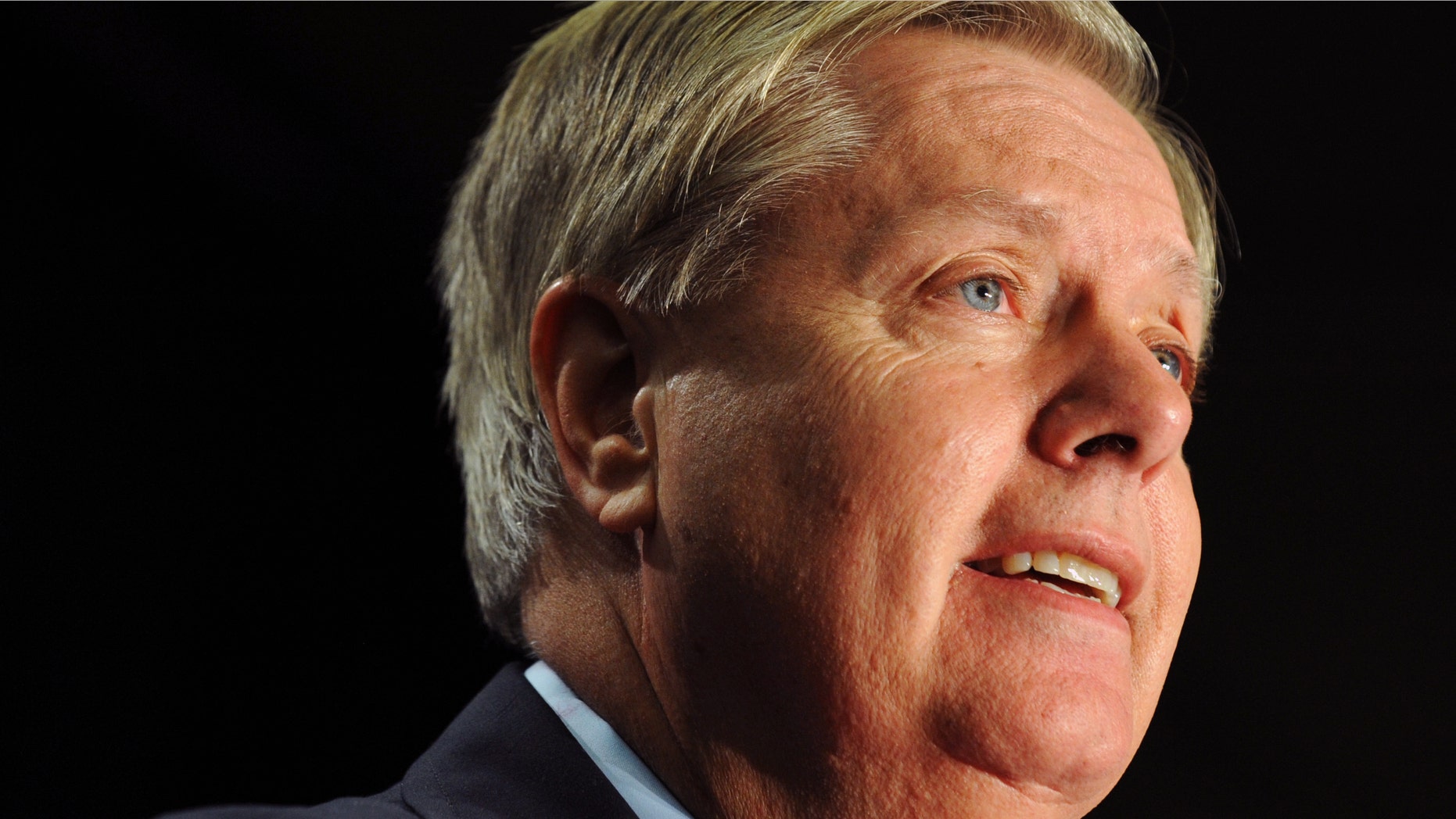 Nov. 4, 2014: Sen. Lindsey Graham, R-S.C., speaks in Columbia, S.C. Veto brinkmanship between congressional Republicans and President Barack Obama.
