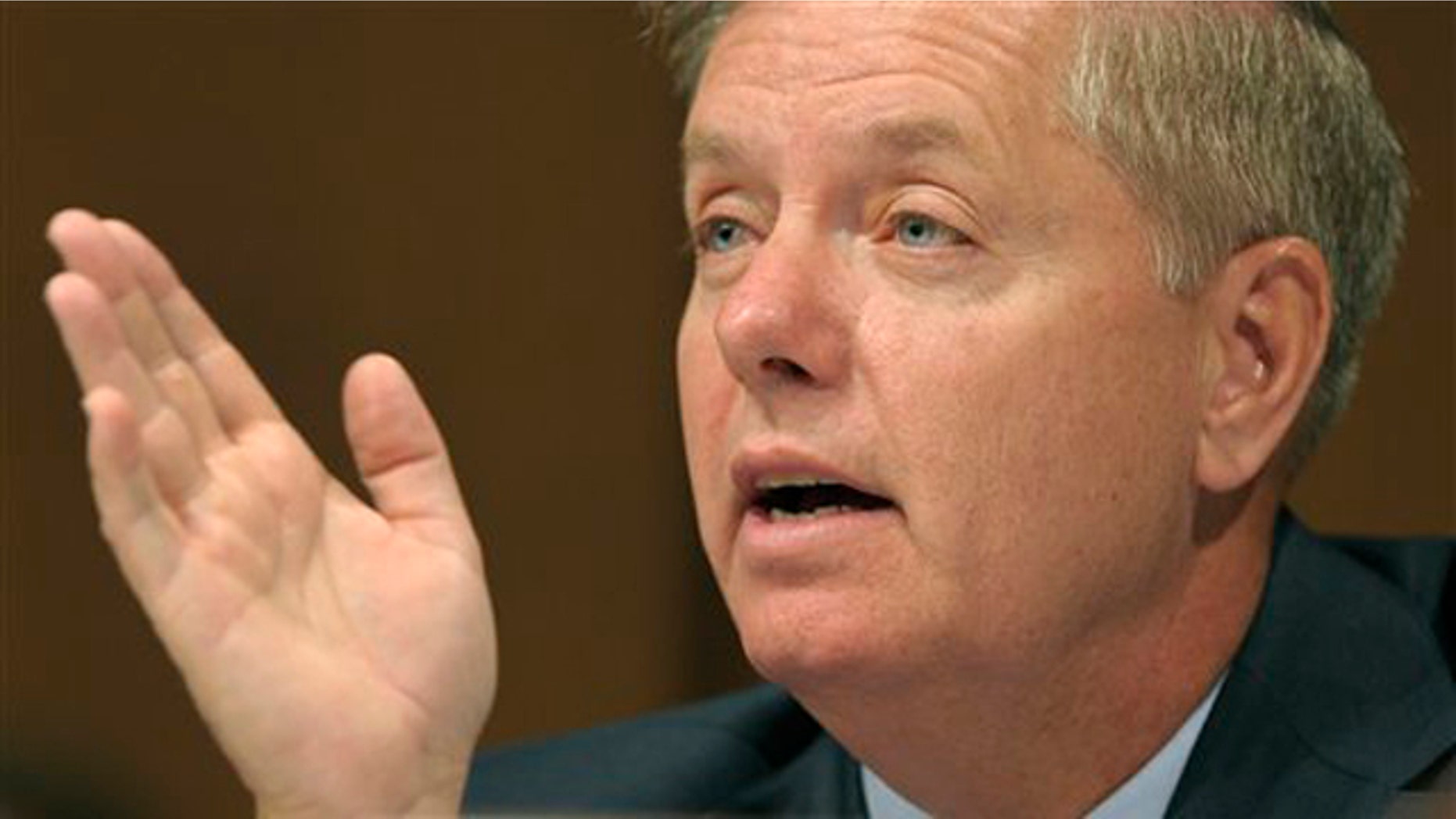 FILE: June 29, 2010: Sen. Lindsey Graham is shown here questioning Supreme Court nominee Elena Kagan on Capitol Hill, in Washington, D.C.