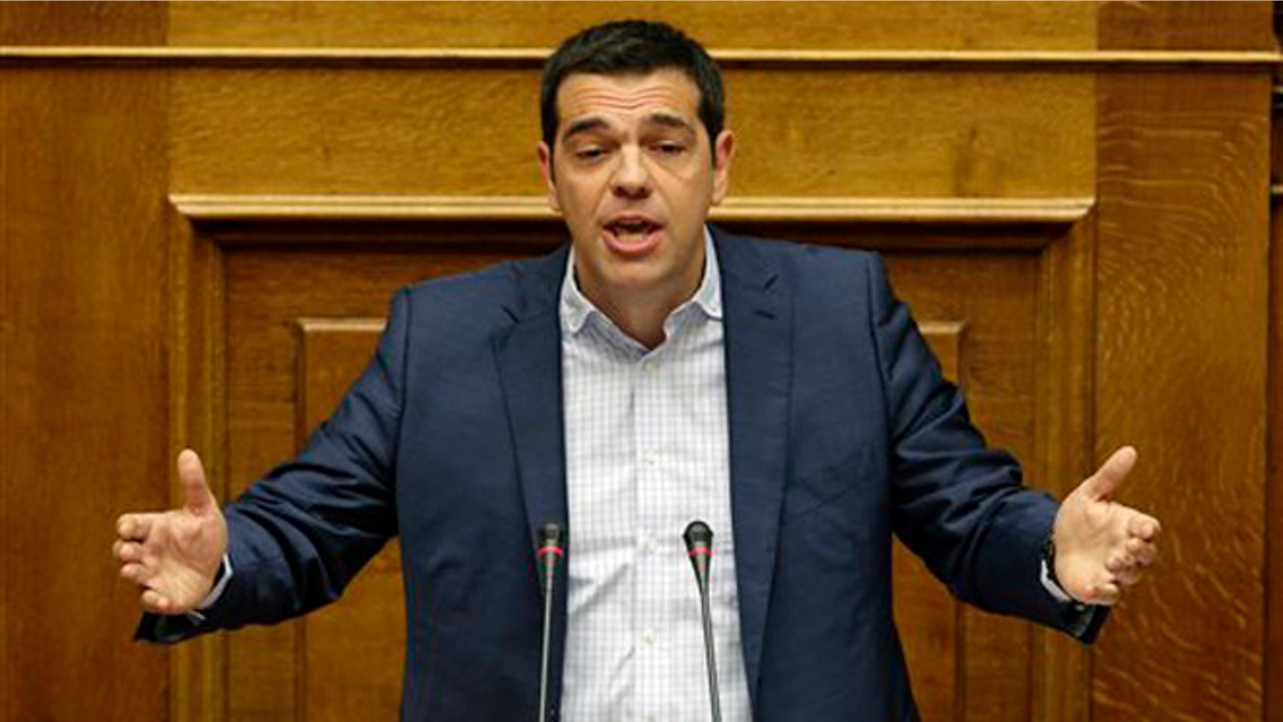 July 31, 2015: Greek Prime Minister Alexis Tsipras answers opposition questions in parliament in Athens.