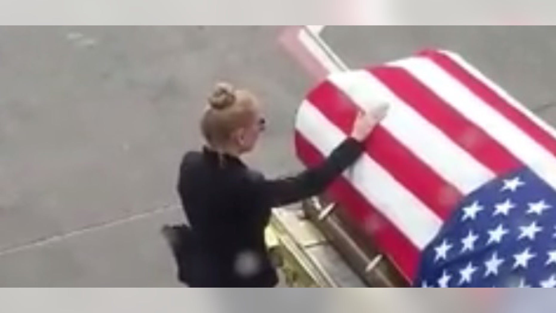 Lisa Williams posted the video of Officer Shawn Thomas' widow, T.J., to Facebook.
