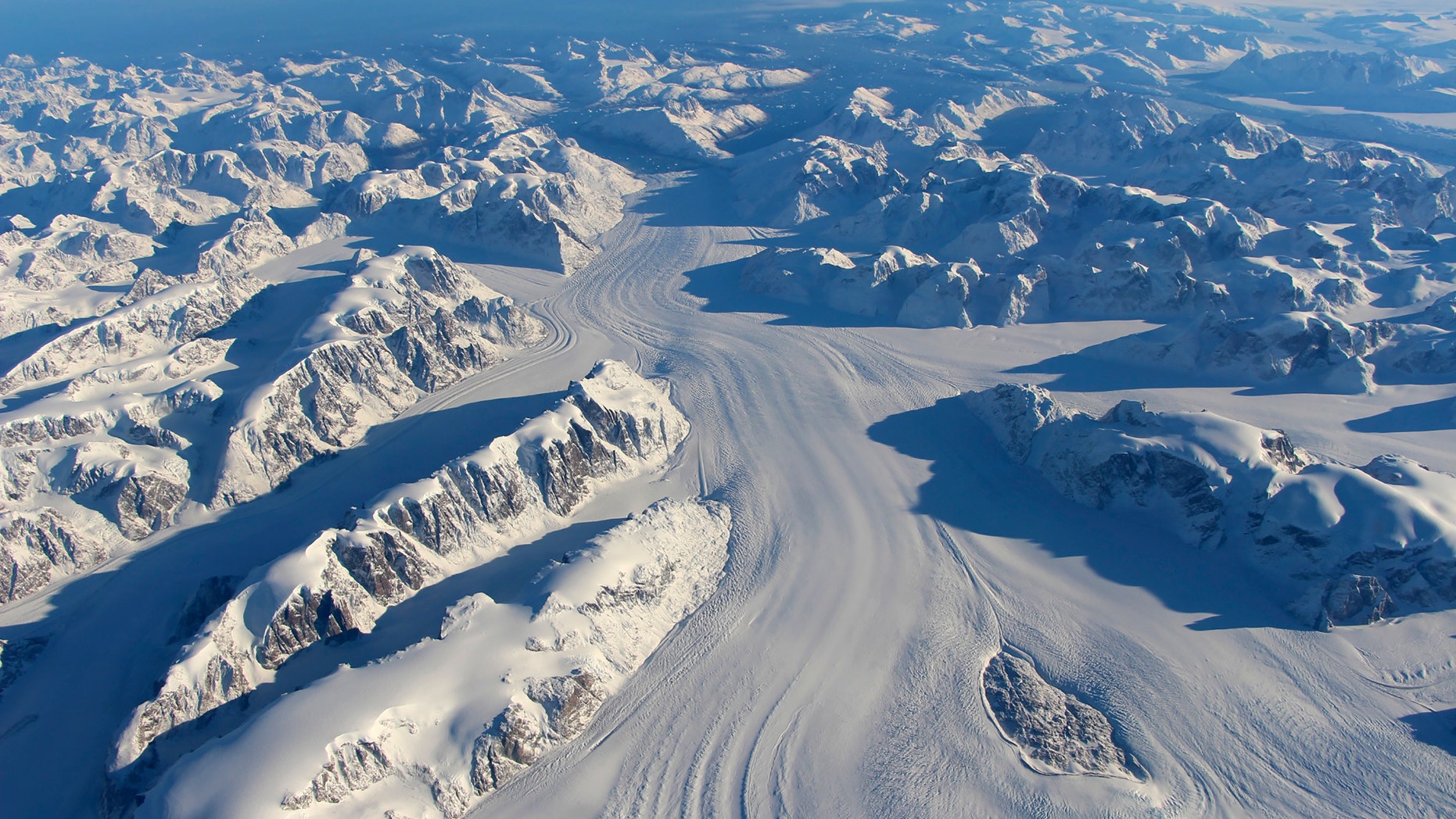 File photo - Heimdal Glacier in southern Greenland is seen in a NASA image captured by Langley Research Center's Falcon 20 aircraft Oct. 13, 2015 (REUTERS/NASA/John Sonntag/Handout via Reuters)