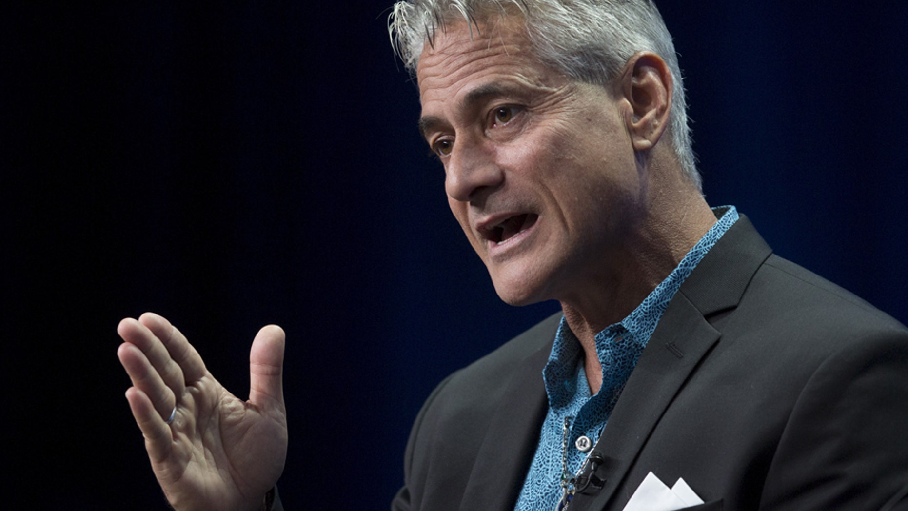 Olympic diver Greg Louganis appears for the HBO "On the Board Again: Greg Louganis" presentation in the cable portion of the Television Critics Association Summer Press Tour in Beverly Hills, California July 30, 2015.
