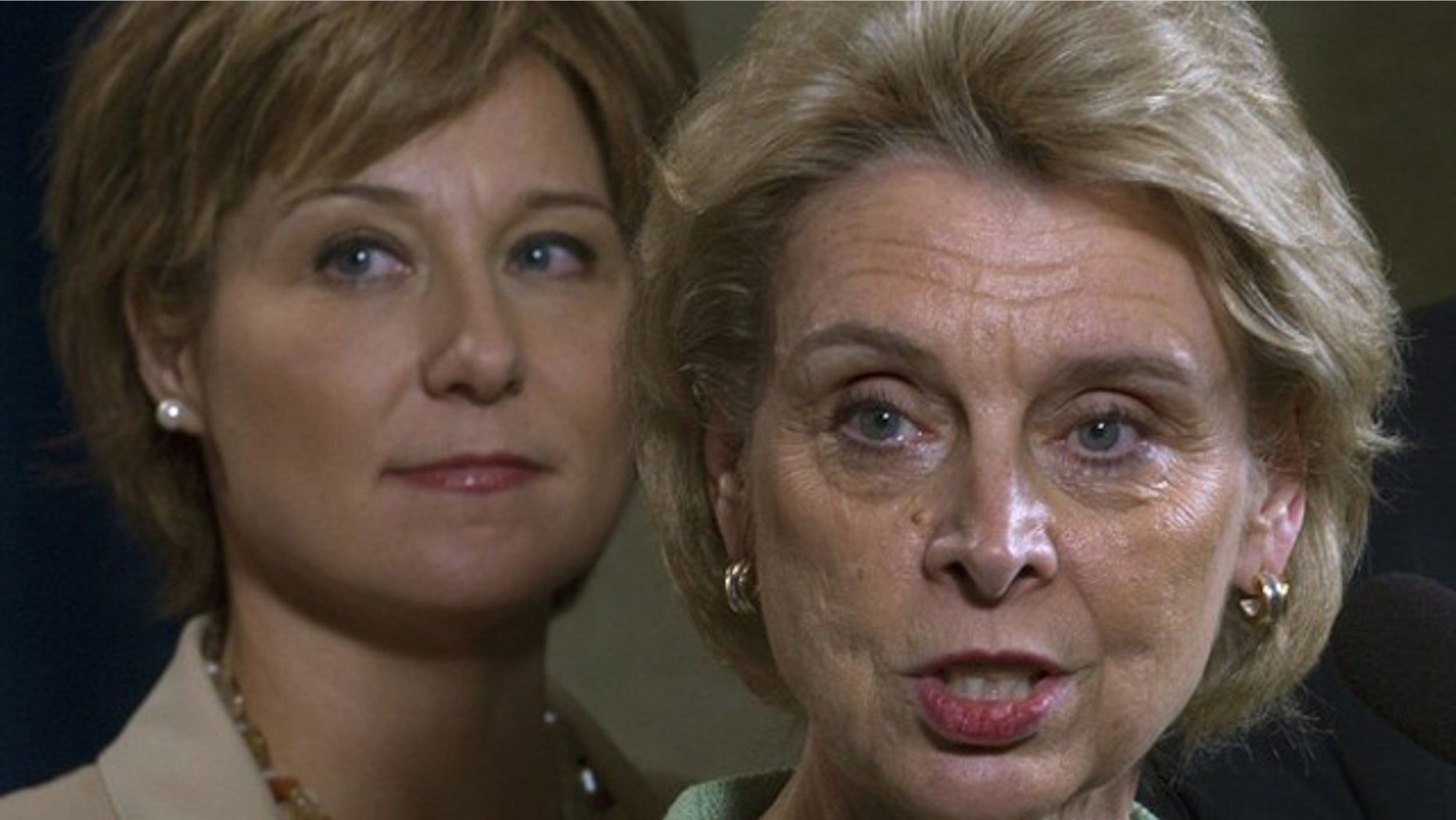 July 22, 2011: Washington Gov. Christine Gregoire, right, answers questions during a meeting of the Council of the Federation in Vancouver, British Columbia.