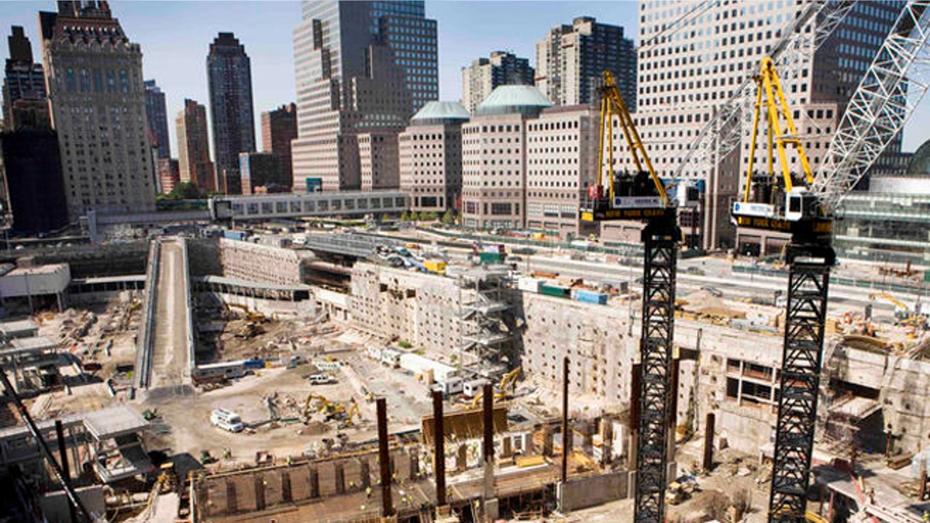 This 2007 file photo shows construction at the World Trade Center site in New York.