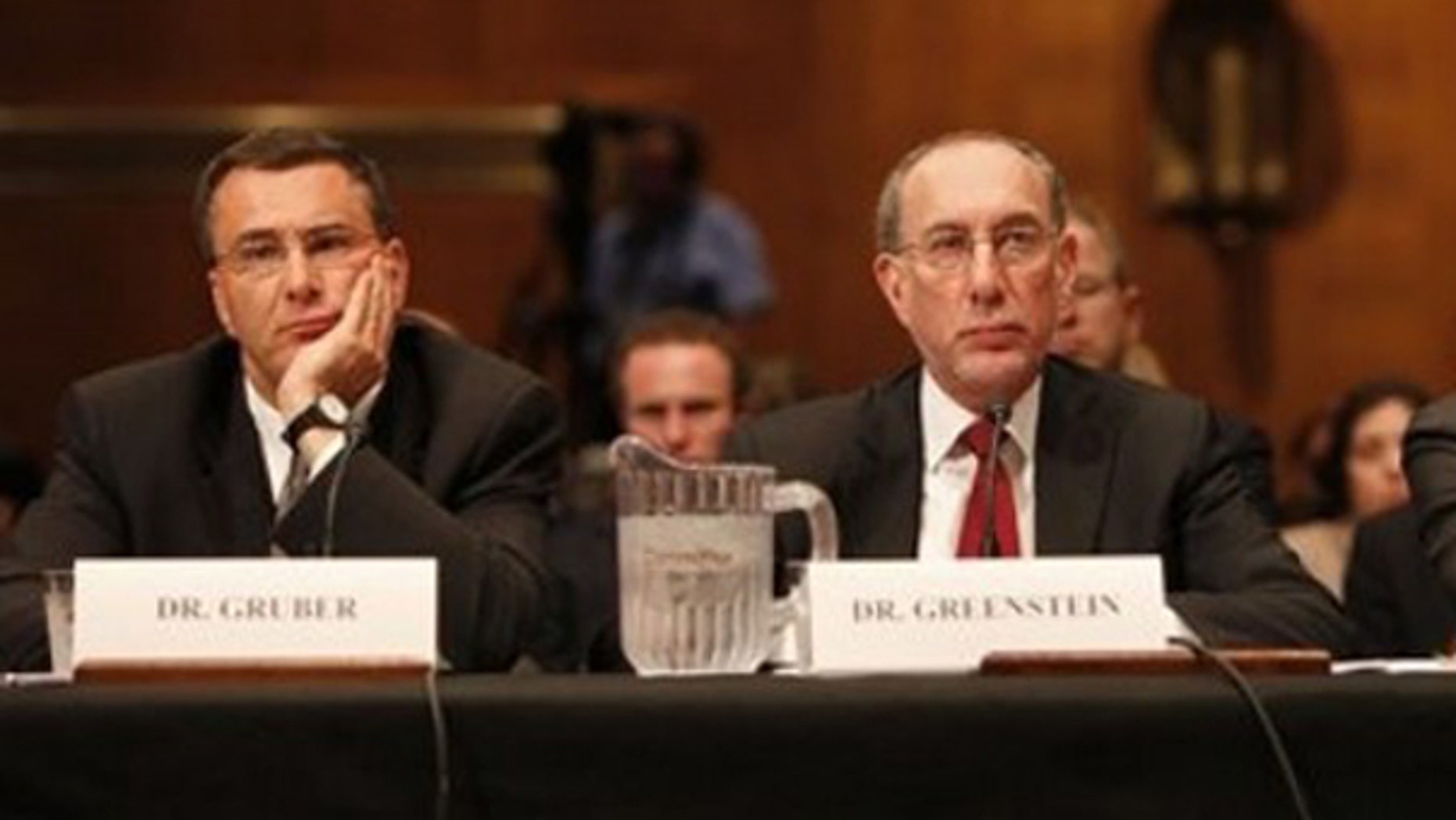 May 12, 2014: MIT professor Jonathan Gruber, left, and Robert Greenstein, executive director of the Center on Budget and Policy Priorities, right, testify on Capitol Hill about health care reform.