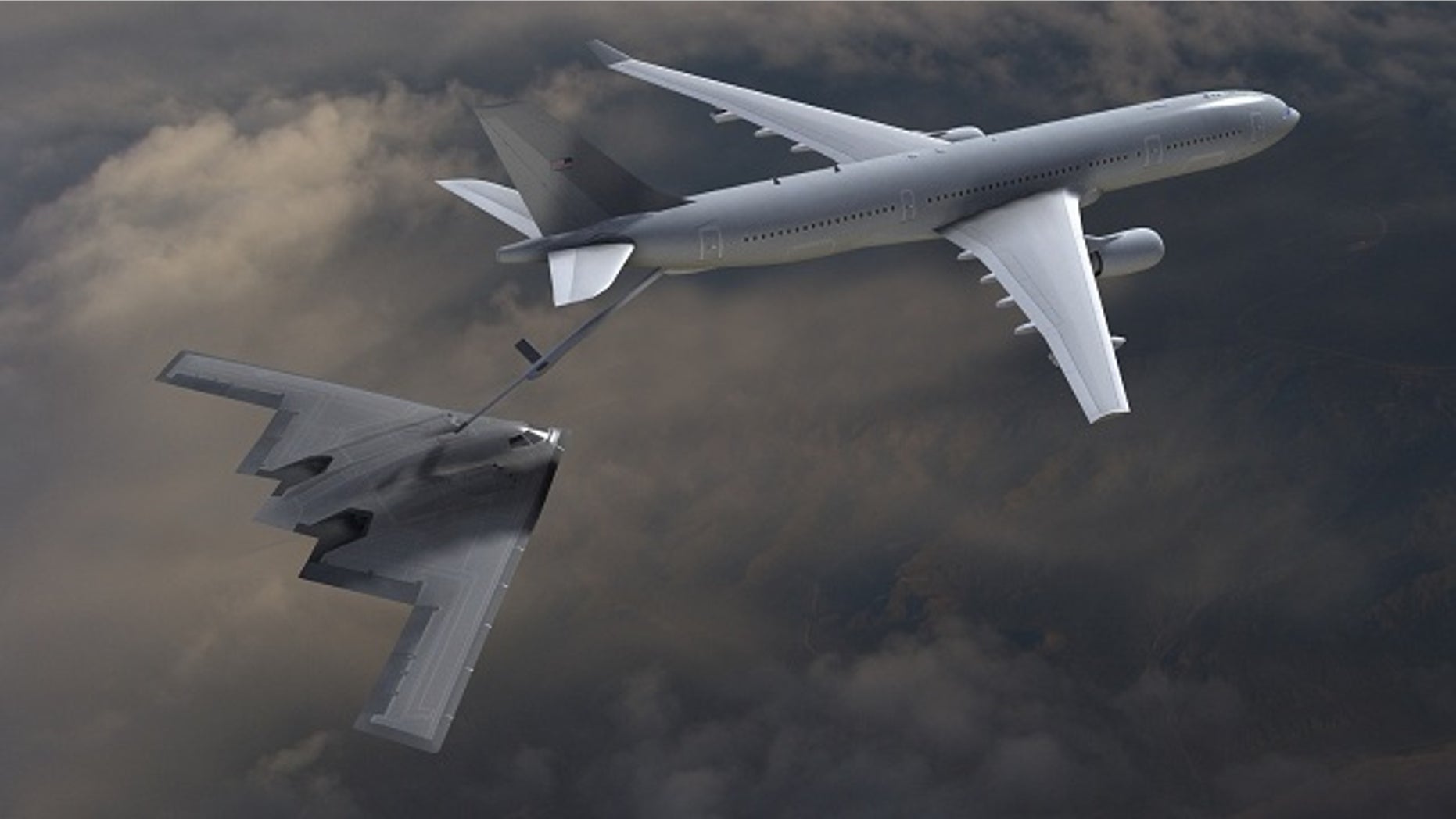The KC-45 is derived from the A330 widebody twin-engine passenger jet, and can refuel the military's aircraft in flight.