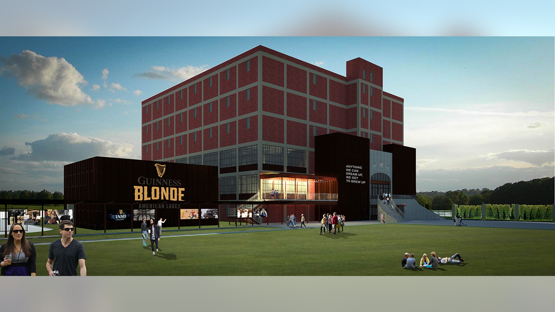 A concept of the exterior of the future Guinness Open Gate Brewery in Relay, Md.