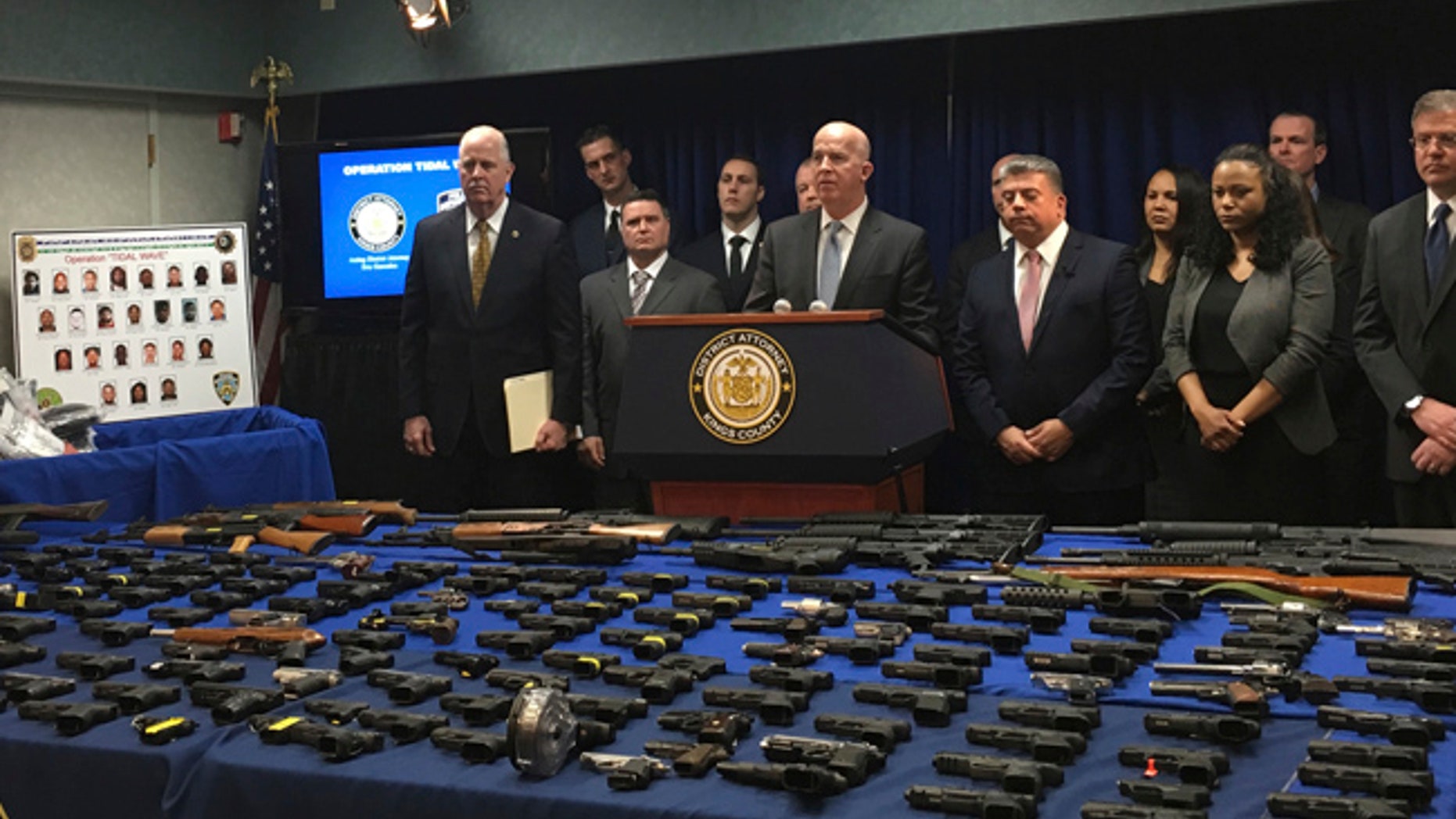 NYC Police Commisssioner James O'Neill speaks at a news conference in Brooklyn, New York
