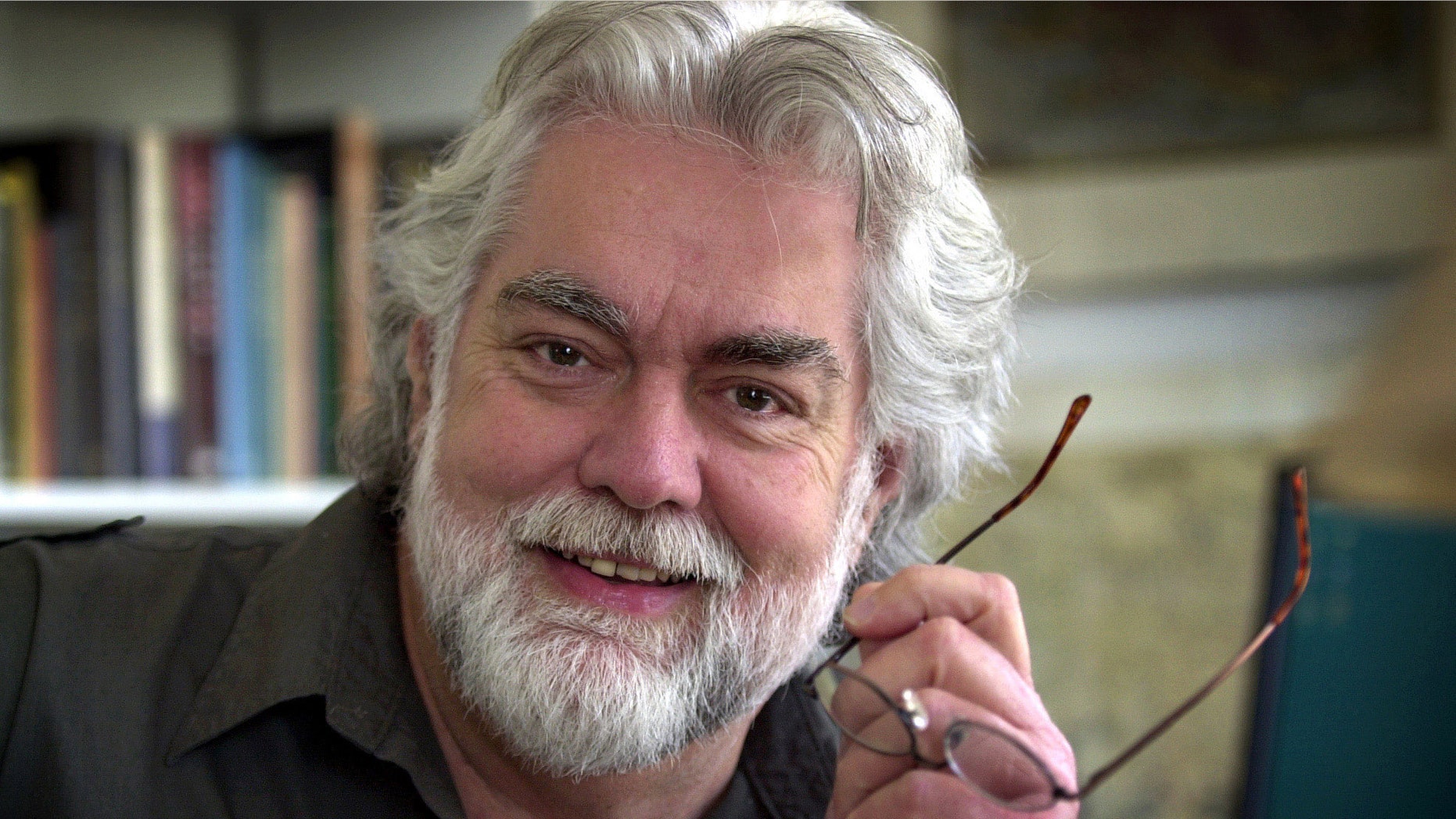April 29, 2004. Gunnar Hansen poses at his home in Northeast Harbor, Maine.