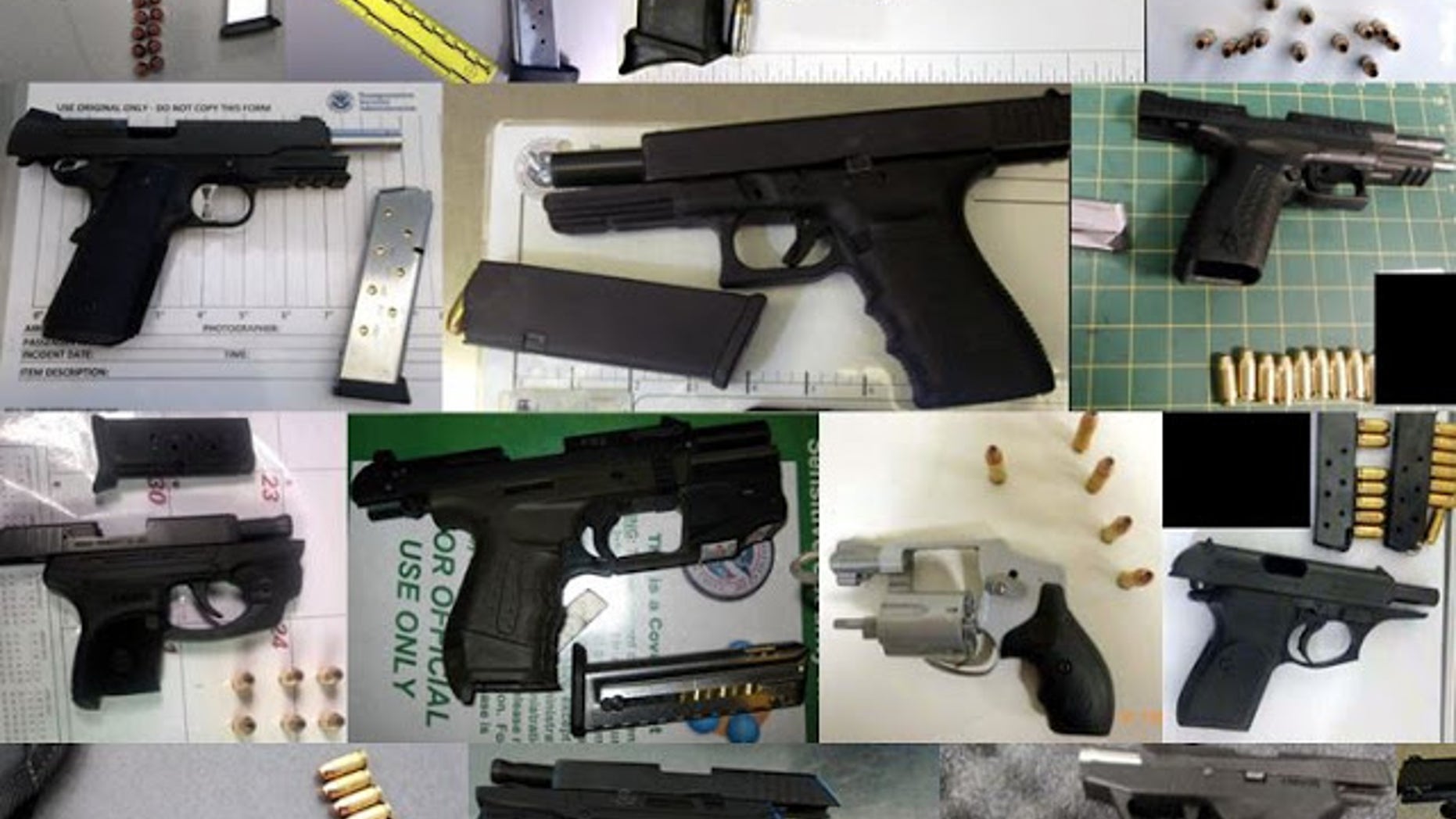 TSA agents found 74 firearms during a period of one week in July.