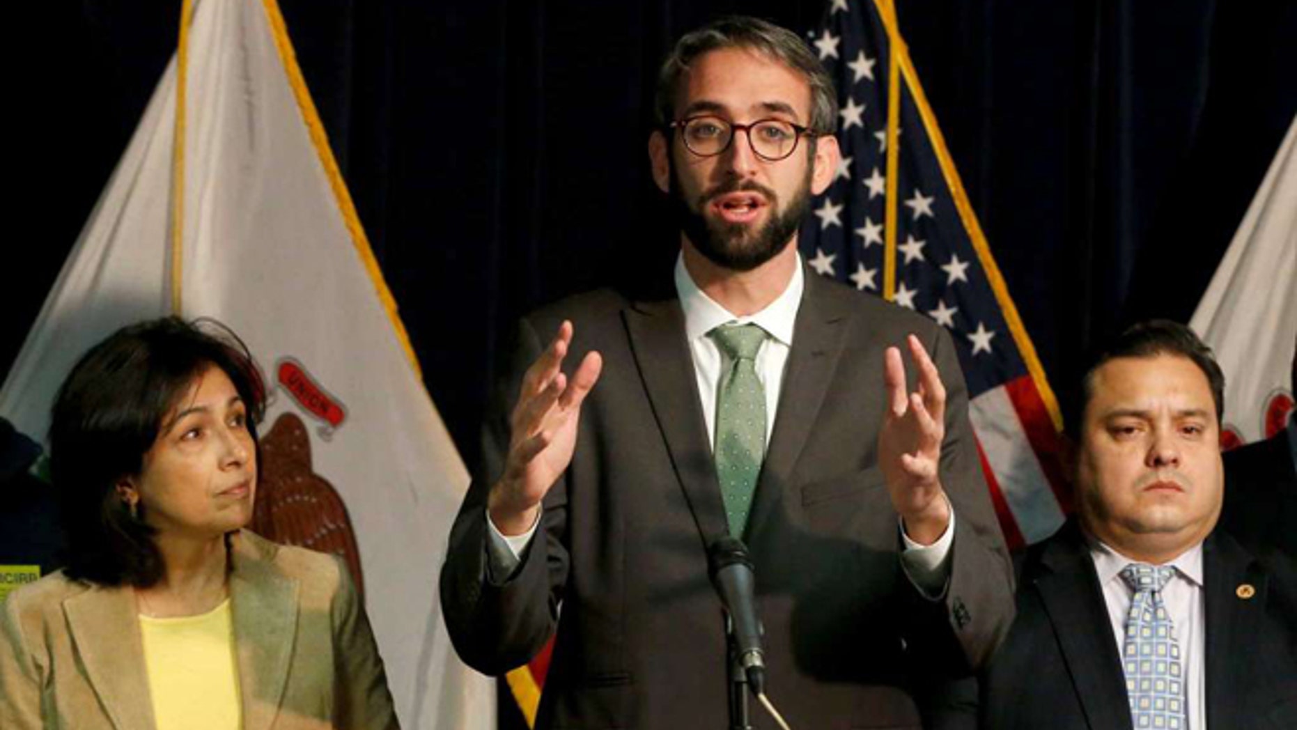 Illinois State Representatives. Will Guzzardi introduces a plan that would divest Illinois' pension funds from any companies that participate in building a wall along the Mexican border