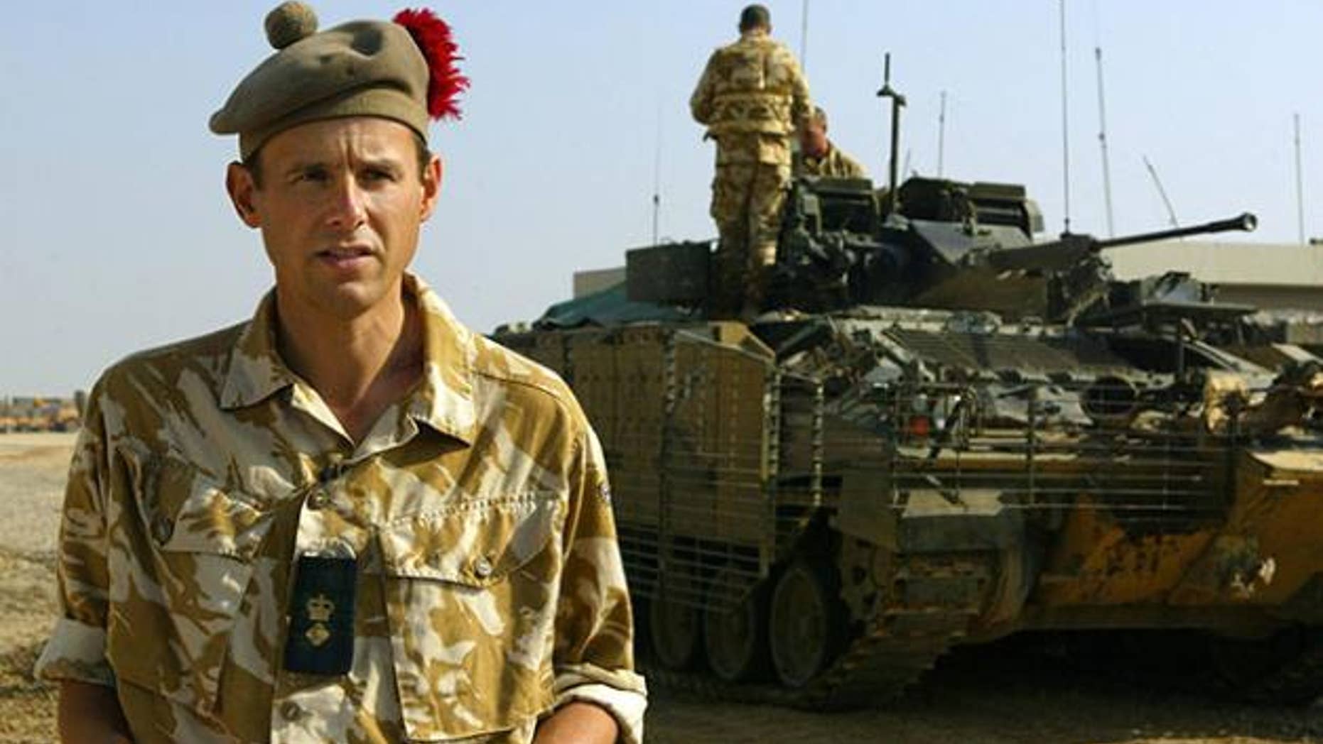 Major General James Cowan, seen here in Iraq, sent out a three-page rant criticizing the table manners of troops at Bulford Camp in Wiltshire, England, which was published in the Sun on Wednesday.