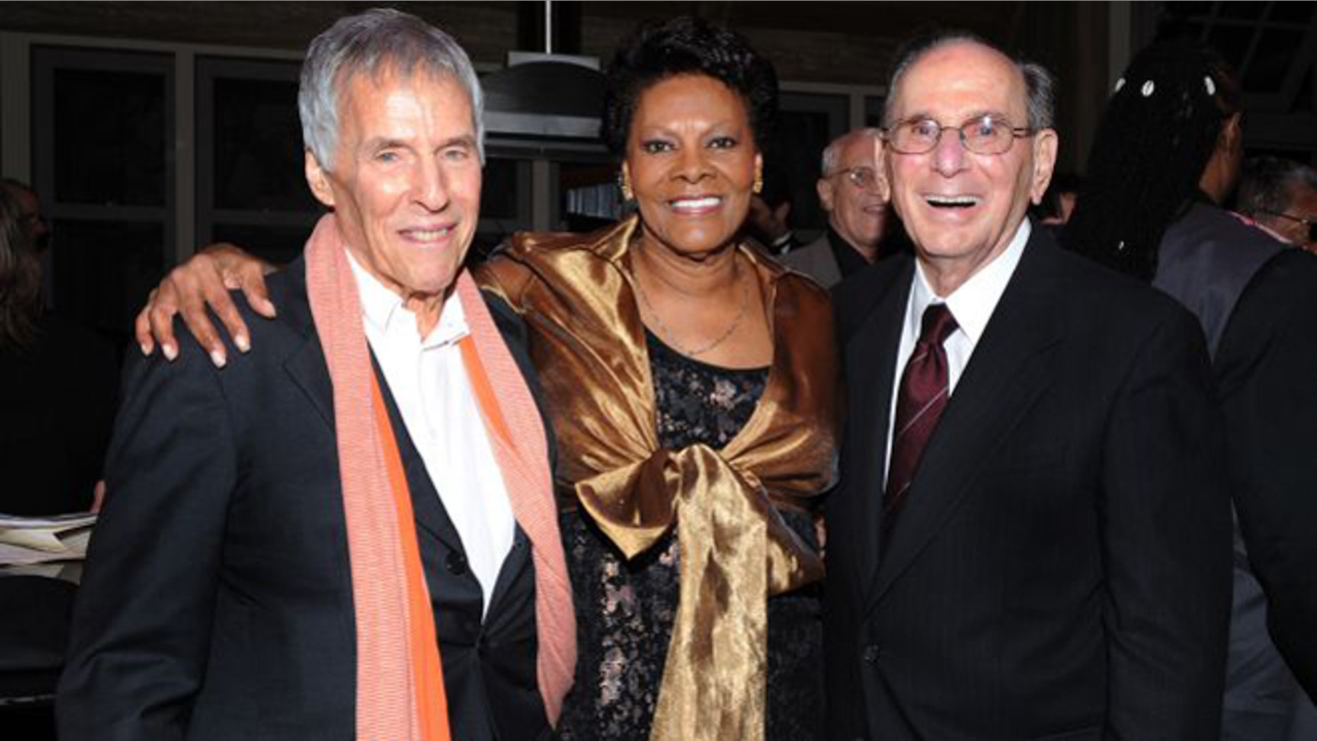Oct. 17, 2011: Legendary songwriters Bert Bacharach, left, and Hal David pose with singer Dionne Warwick at the "Love, Sweet Love" musical tribute to Hal David on his 90th birthday in Los Angeles, Calif.