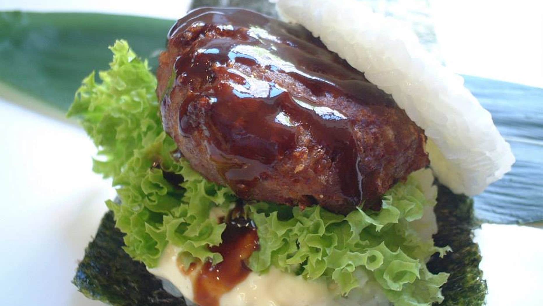 You can find this sushi burger hamburger Down Under.