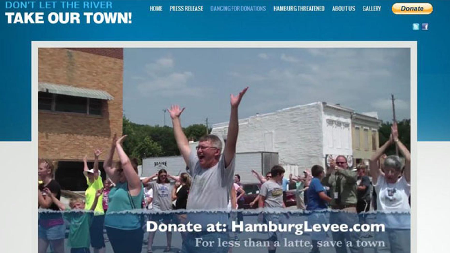 Townspeople in Hamburg Iowa, are appealing for help with their levee.