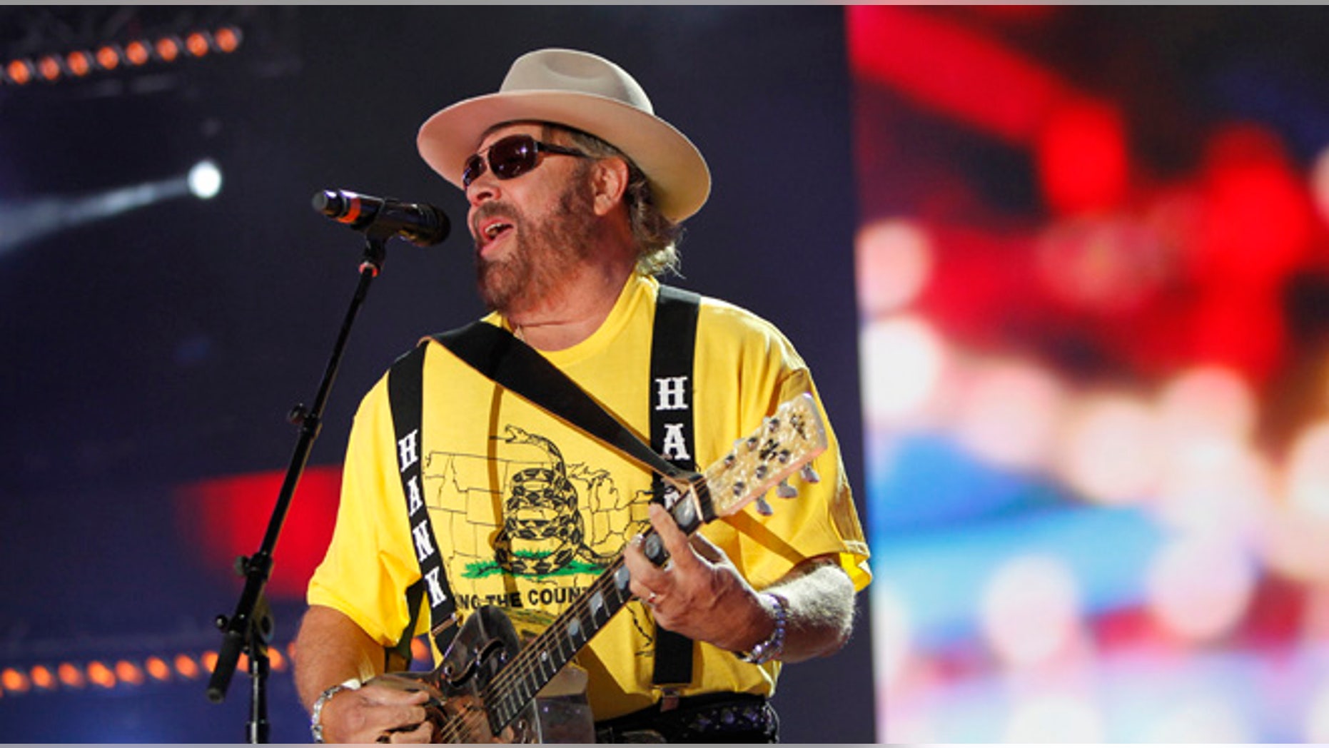 June 7, 2012. Hank Williams Jr. performs during the Country Music Association Music Festival in Nashville, Tennessee.