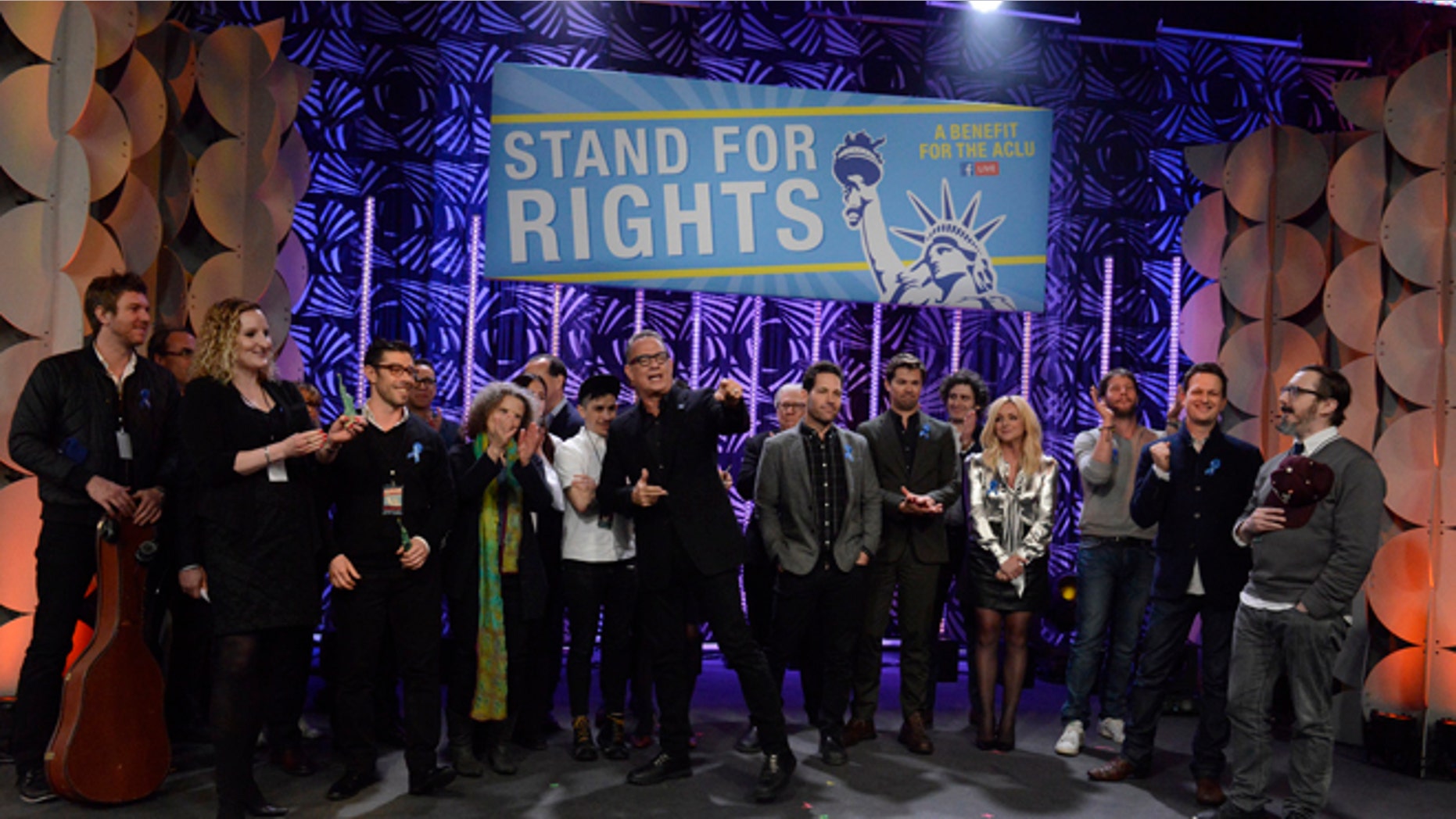 Tom Hanks, Alec Baldwin and other stars joined an online fundraiser for the ACLU.