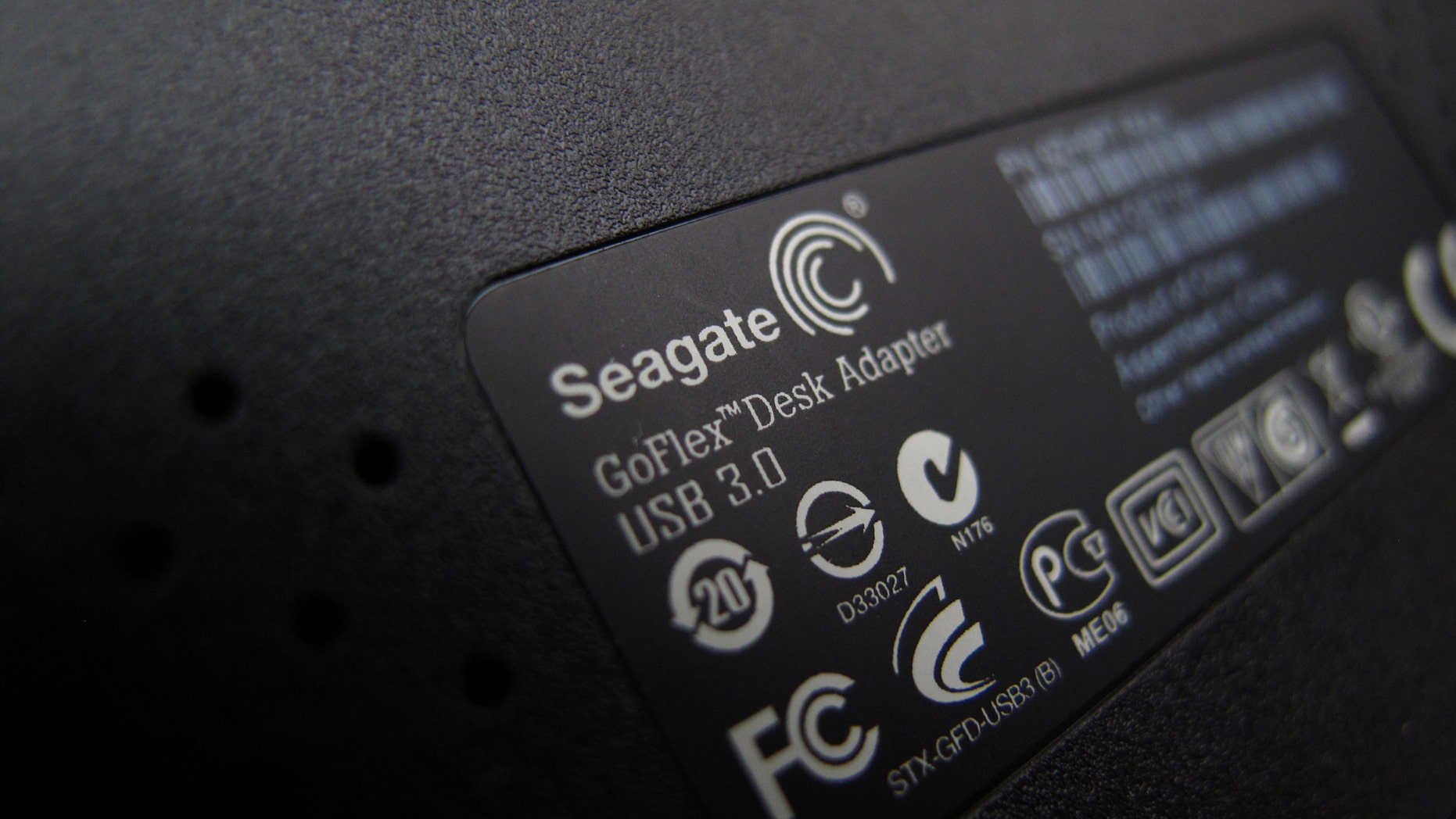 File photo: A Seagate Tech external computer hard drive is shown in this photo illustration in Encinitas, California, U.S., January 23, 2017. (REUTERS/Mike Blake)