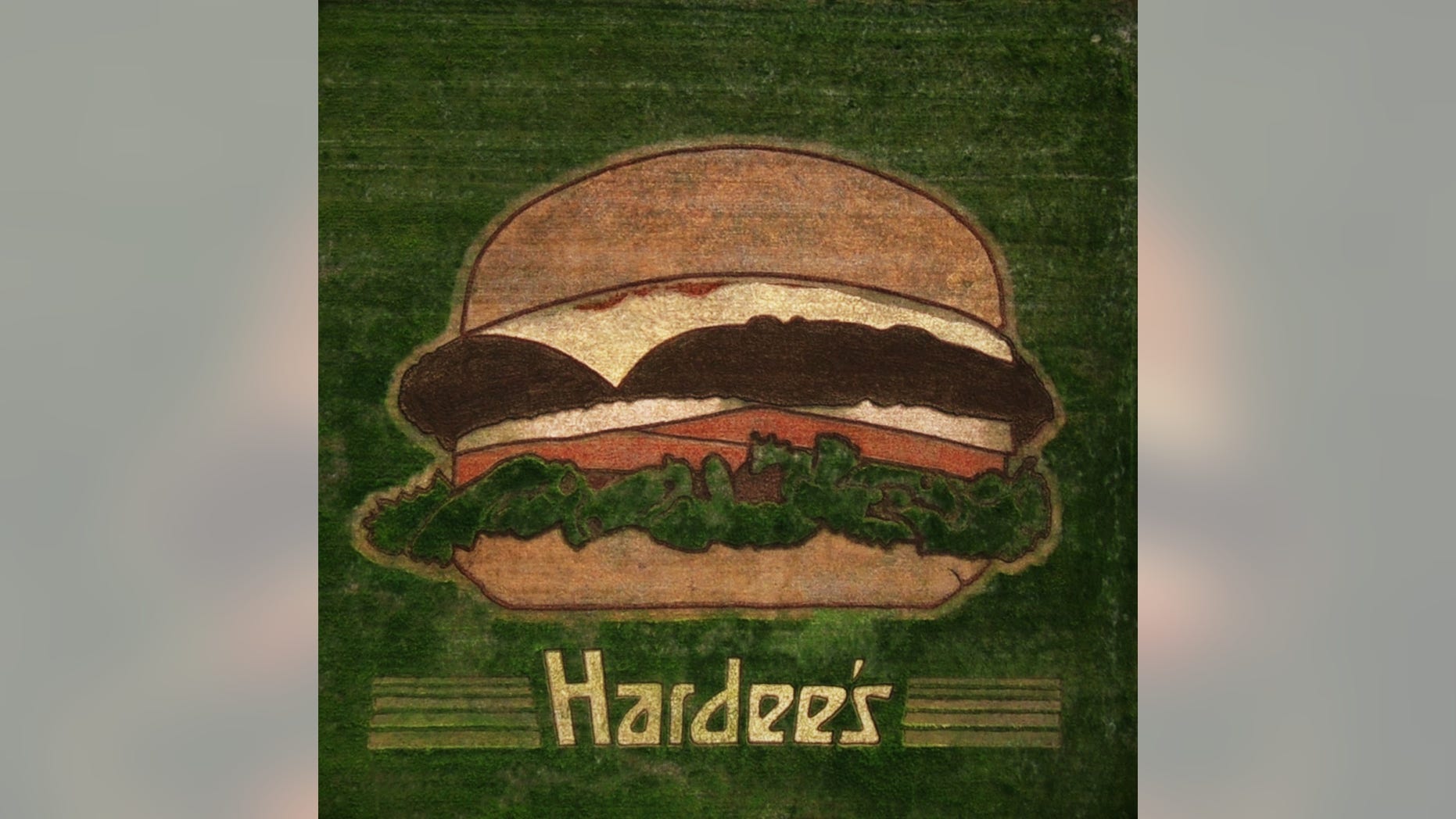 Instead of using a billboard, Hardee's plastered their name and a massive burger across a Nashville field.
