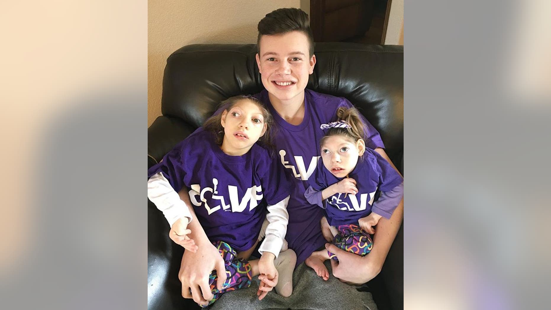 The Hartley siblings: From left, Claire (14), Cal (17), and Lola (9).