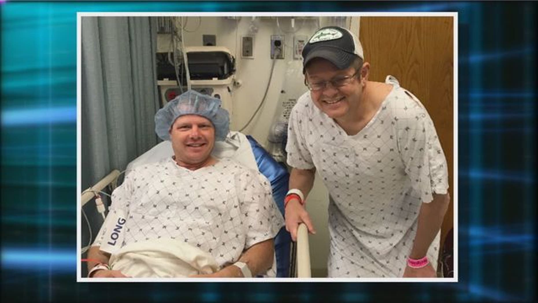 Robert Harmon, left, donated a kidney to Kai Johns, who he hadn't seen in 16 years.